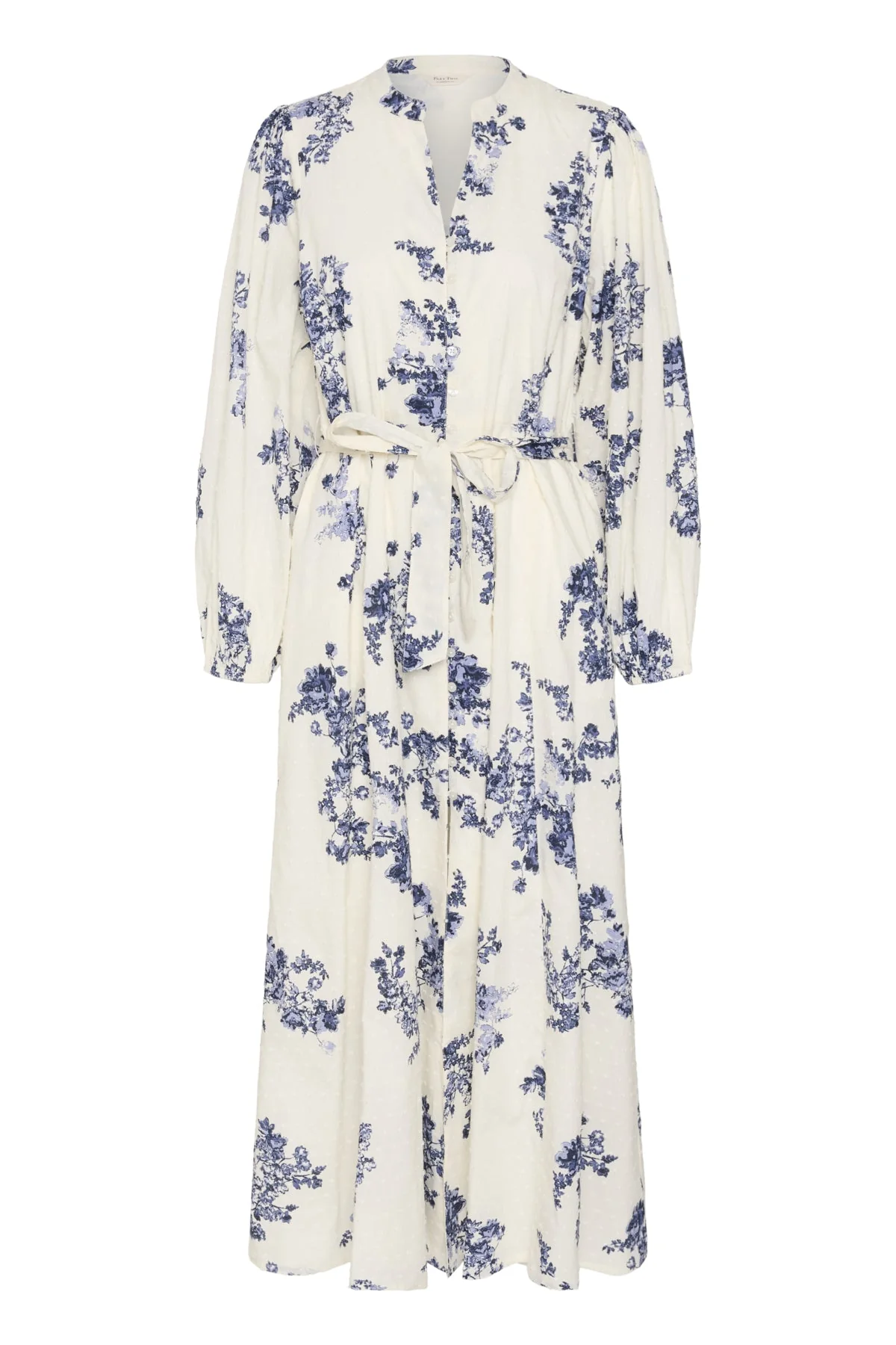 Avirana Dress Blue Shadow Flower Print