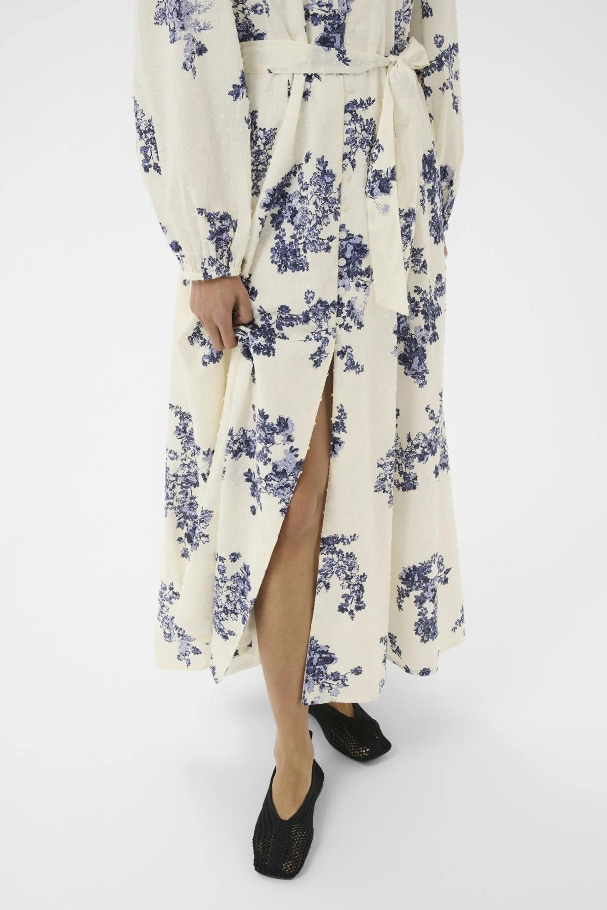 Avirana Dress Blue Shadow Flower Print - Image 6