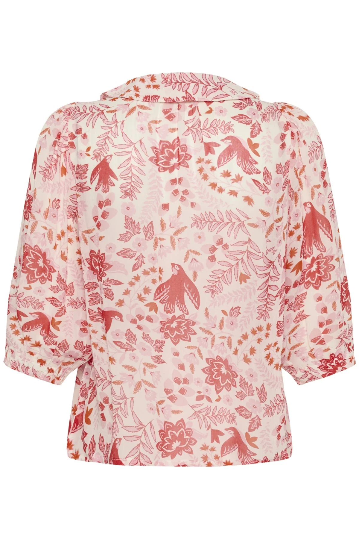 Alvia Blouse Poppy Red Bird Print - Image 6