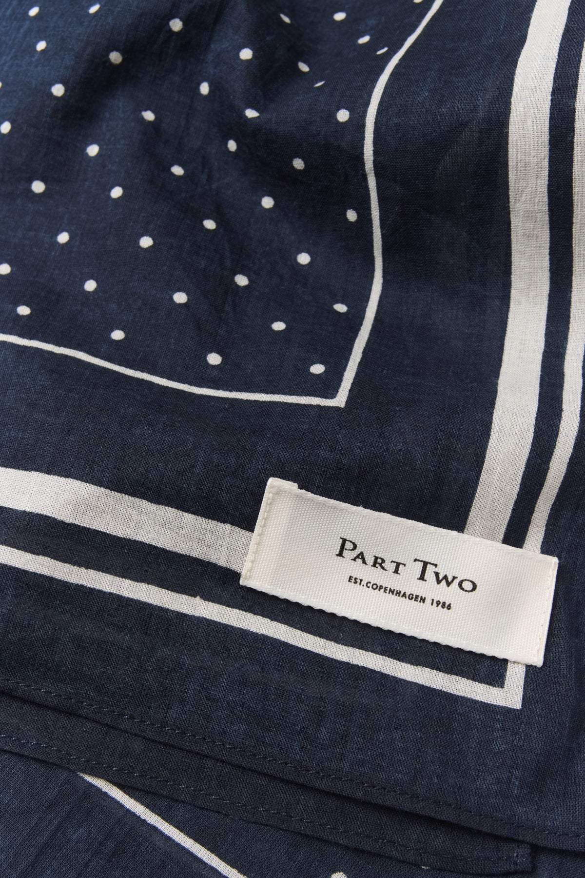 Phi Scarf Dark Navy Dot Print - Image 6