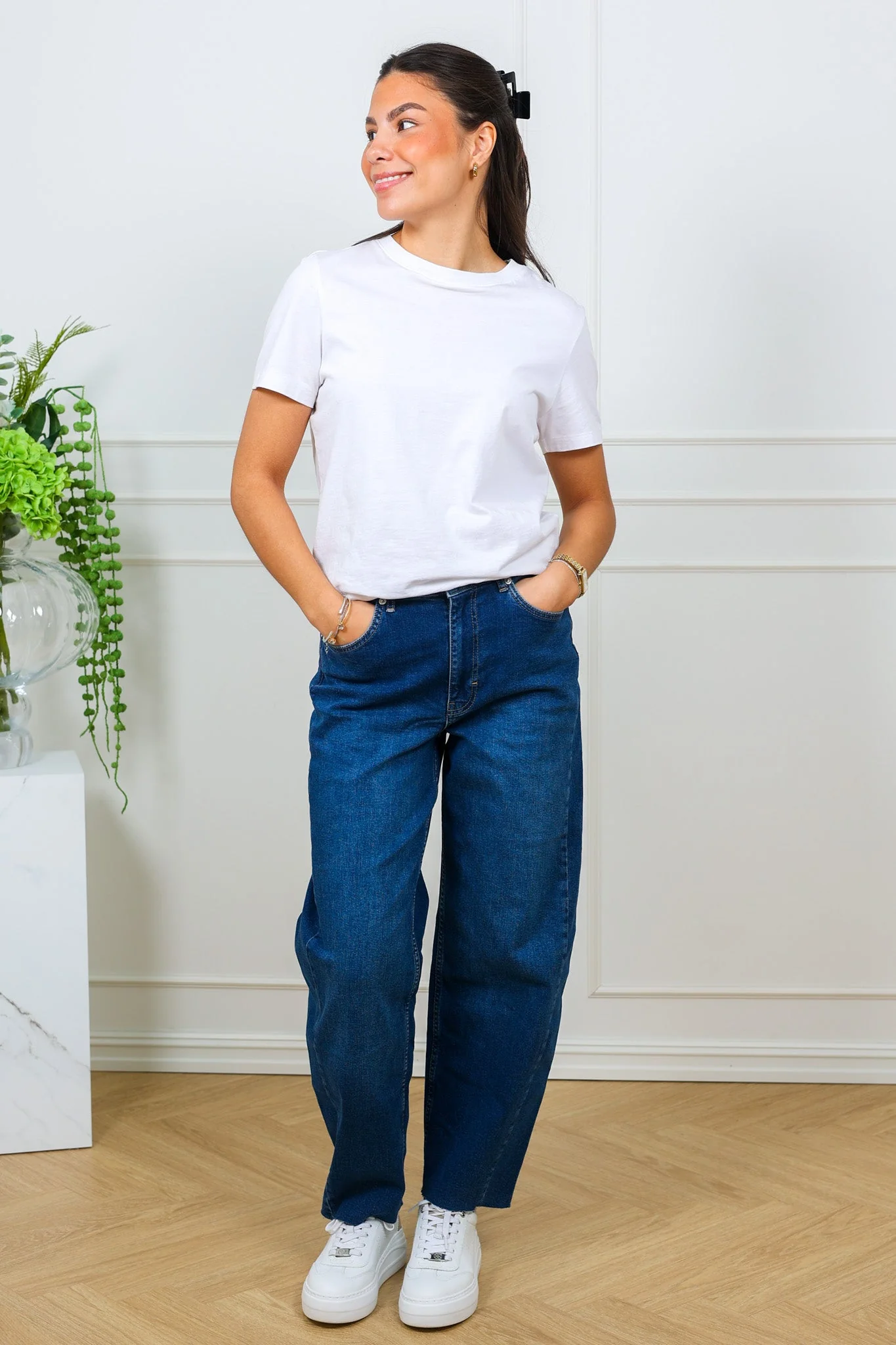 Adelena Jeans Medium Dark Blue Denim - Image 5
