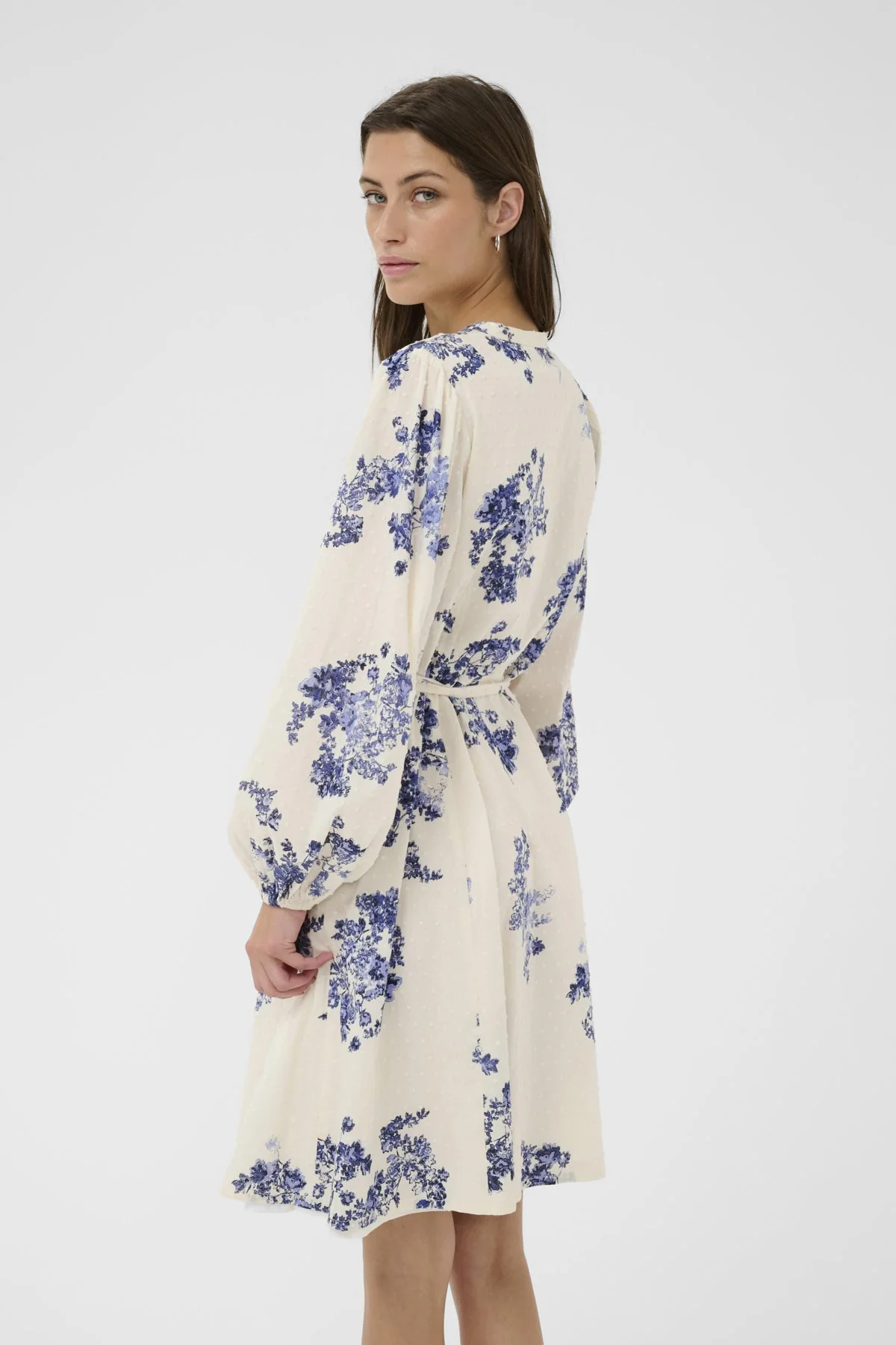 Avira Dress Blue Shadow Flower Print - Image 13