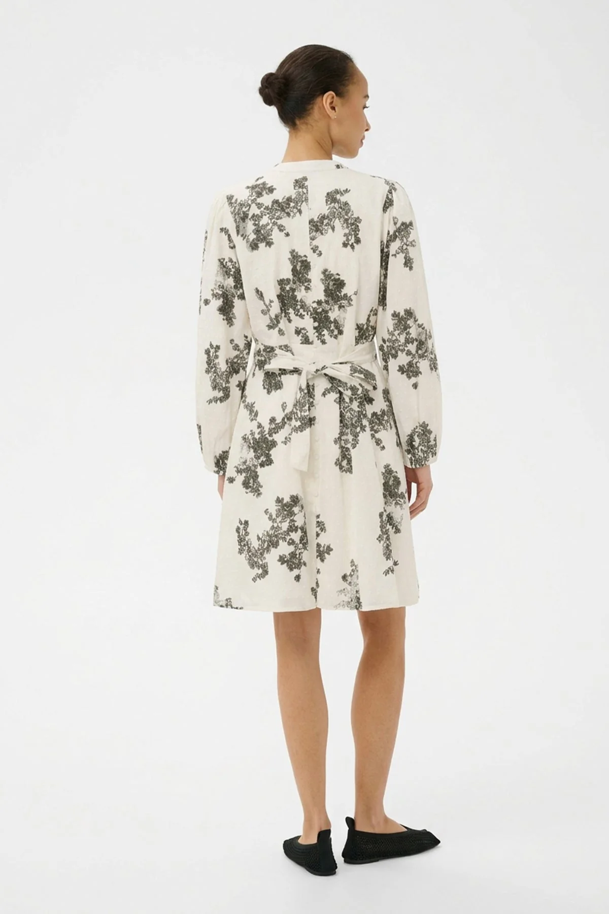 Avira Dress Smokey Olive Shadow Flower - Image 11