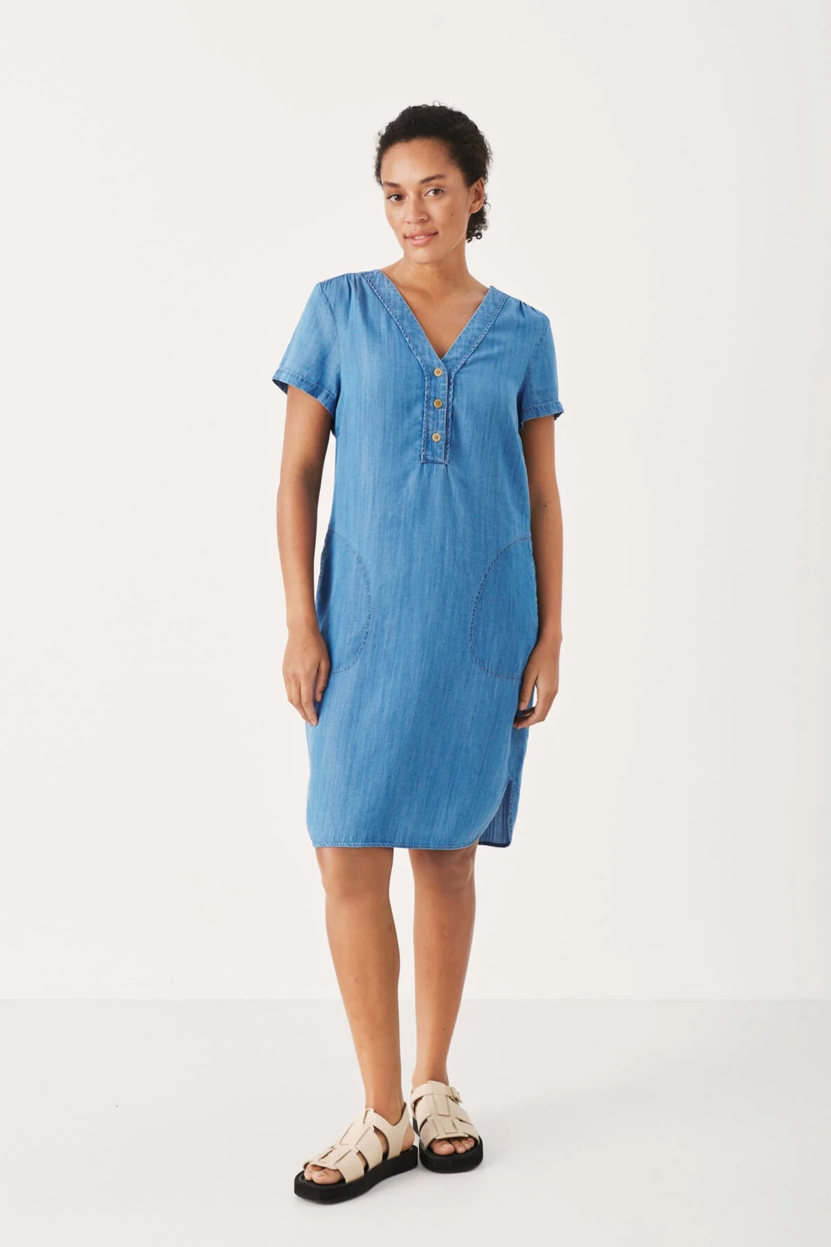 Kaminas Dress Medium Blue Denim - Image 2