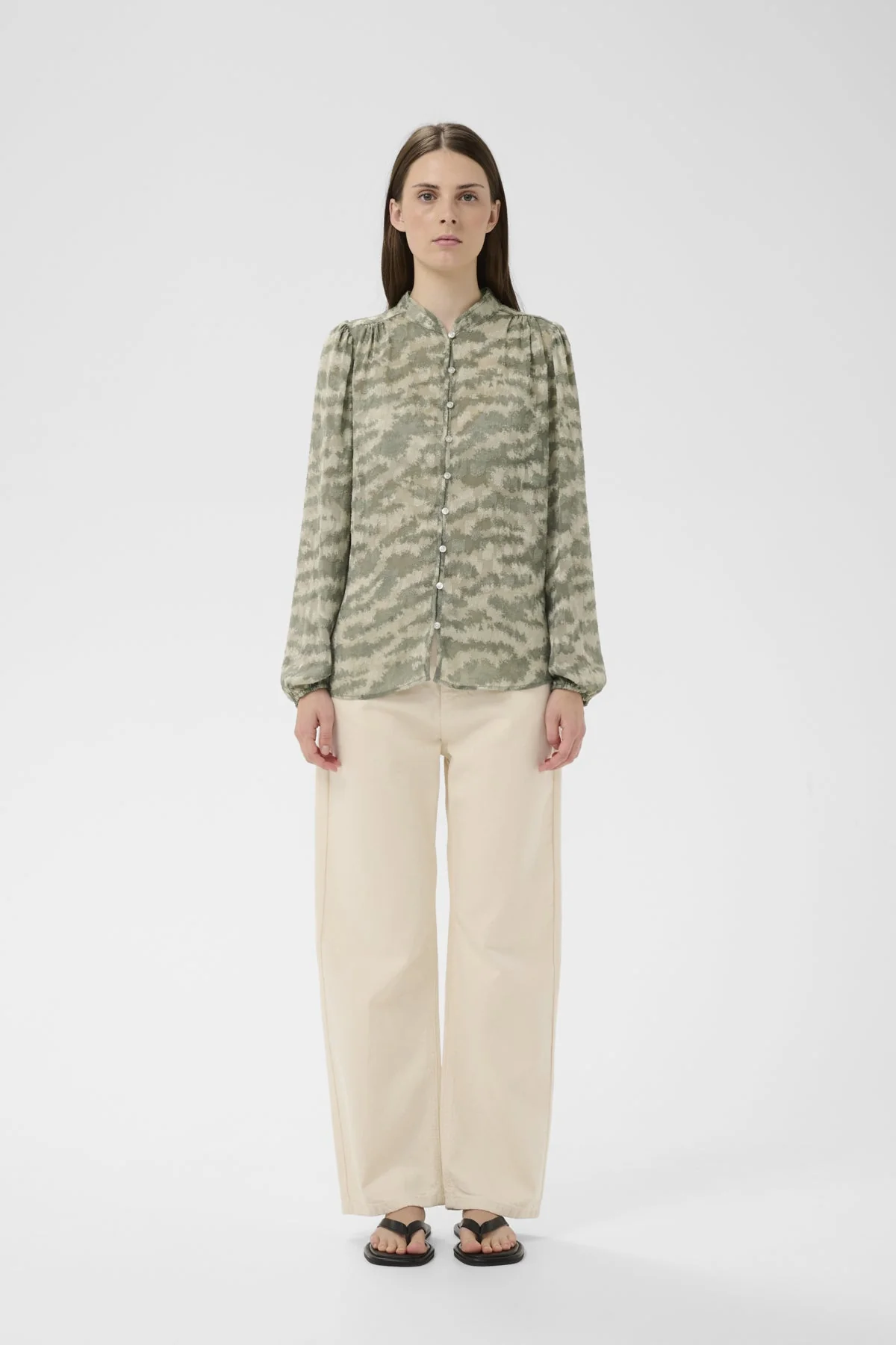 Cielleiw Shirt Mulled Basil Tiger Stripes - Image 10