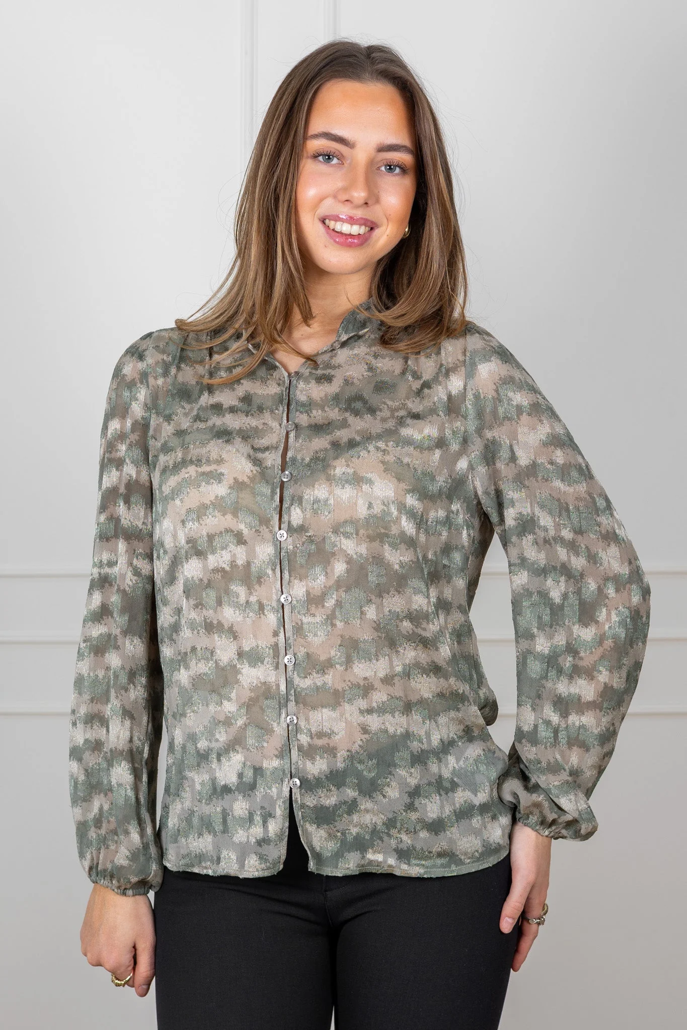 Cielleiw Shirt Mulled Basil Tiger Stripes - Image 3