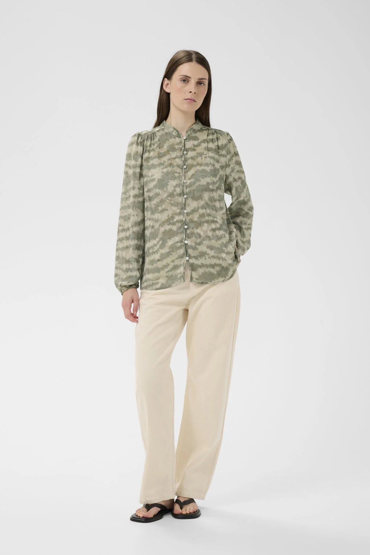 Cielleiw Shirt Mulled Basil Tiger Stripes - Image 7