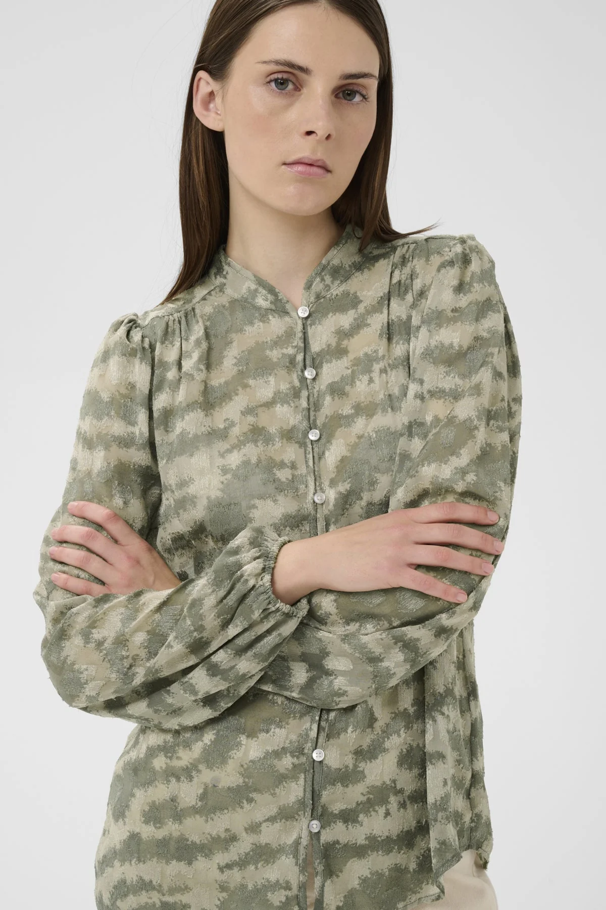 Cielleiw Shirt Mulled Basil Tiger Stripes - Image 8
