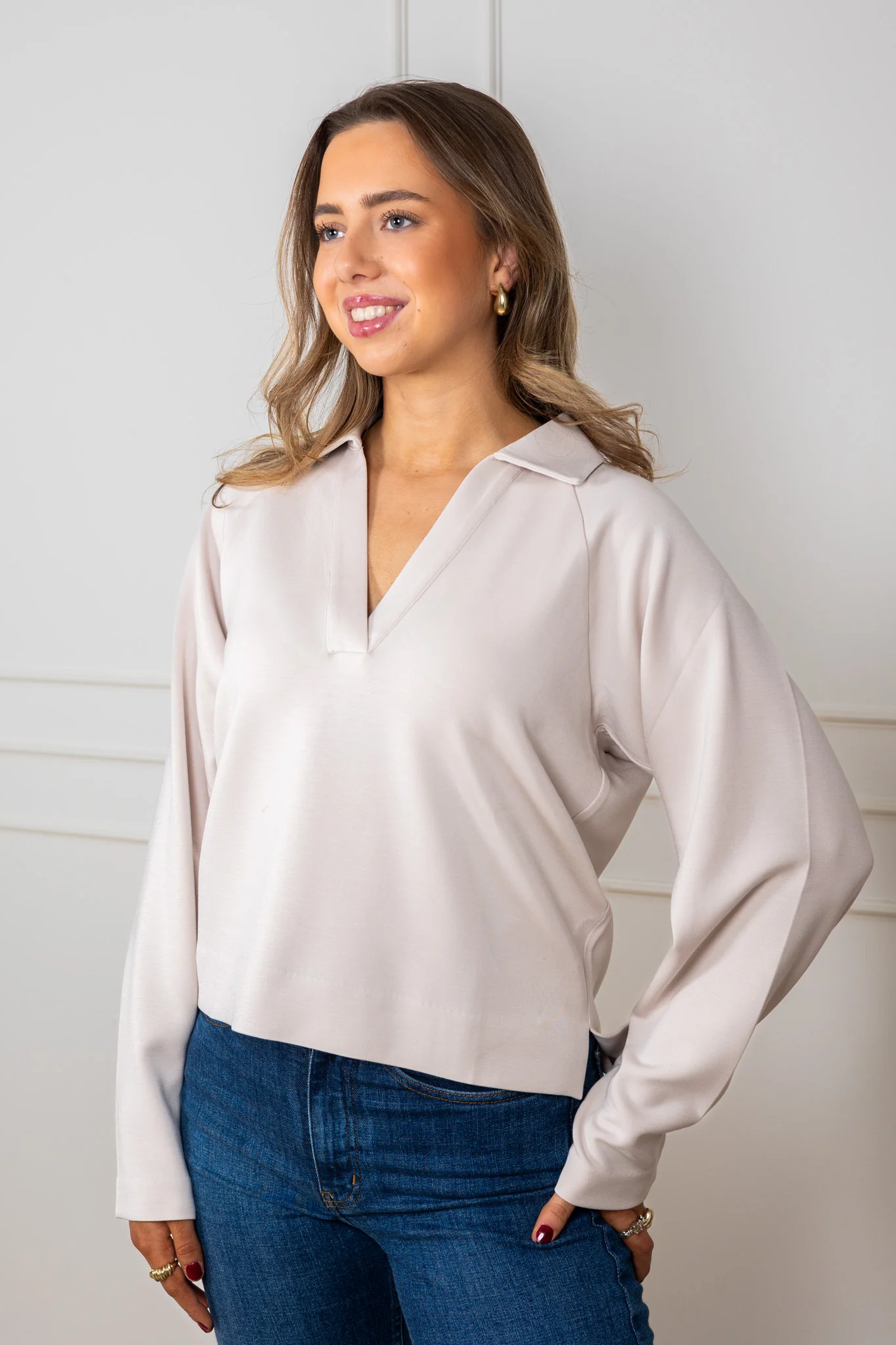 Simiw Vincentiw Polo Blouse Haze - Image 5
