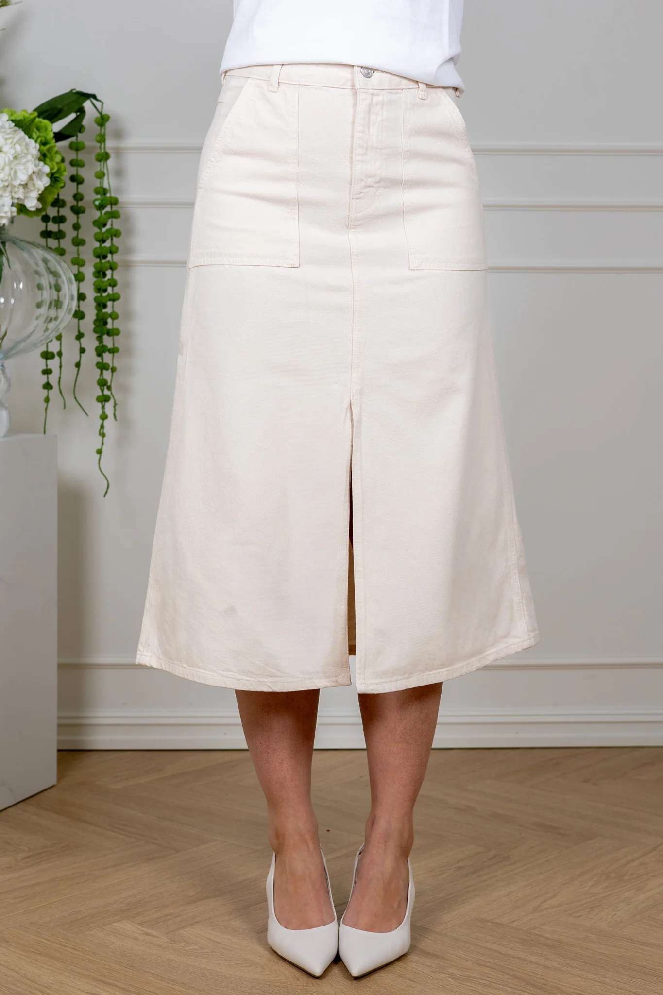 Dilysiw Skirt Ecru Melange - Image 3