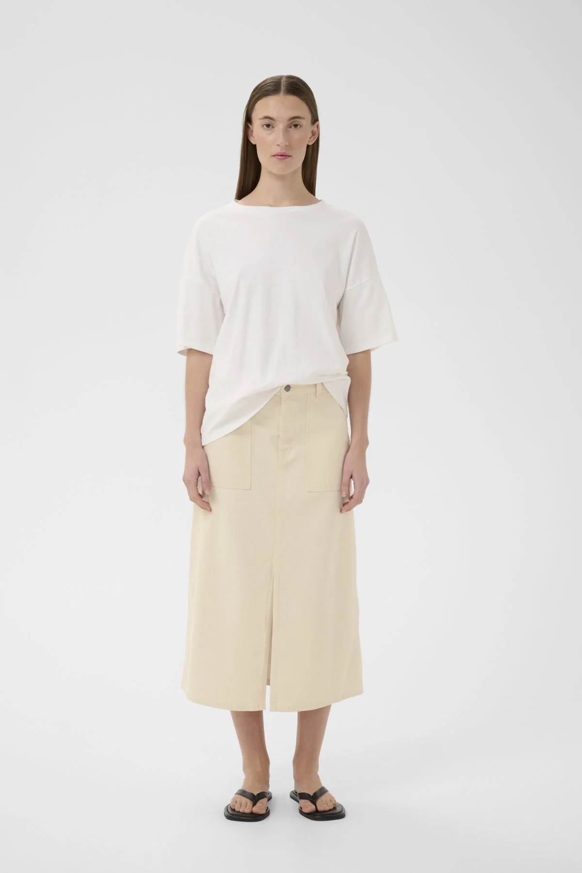 Dilysiw Skirt Ecru Melange - Image 8