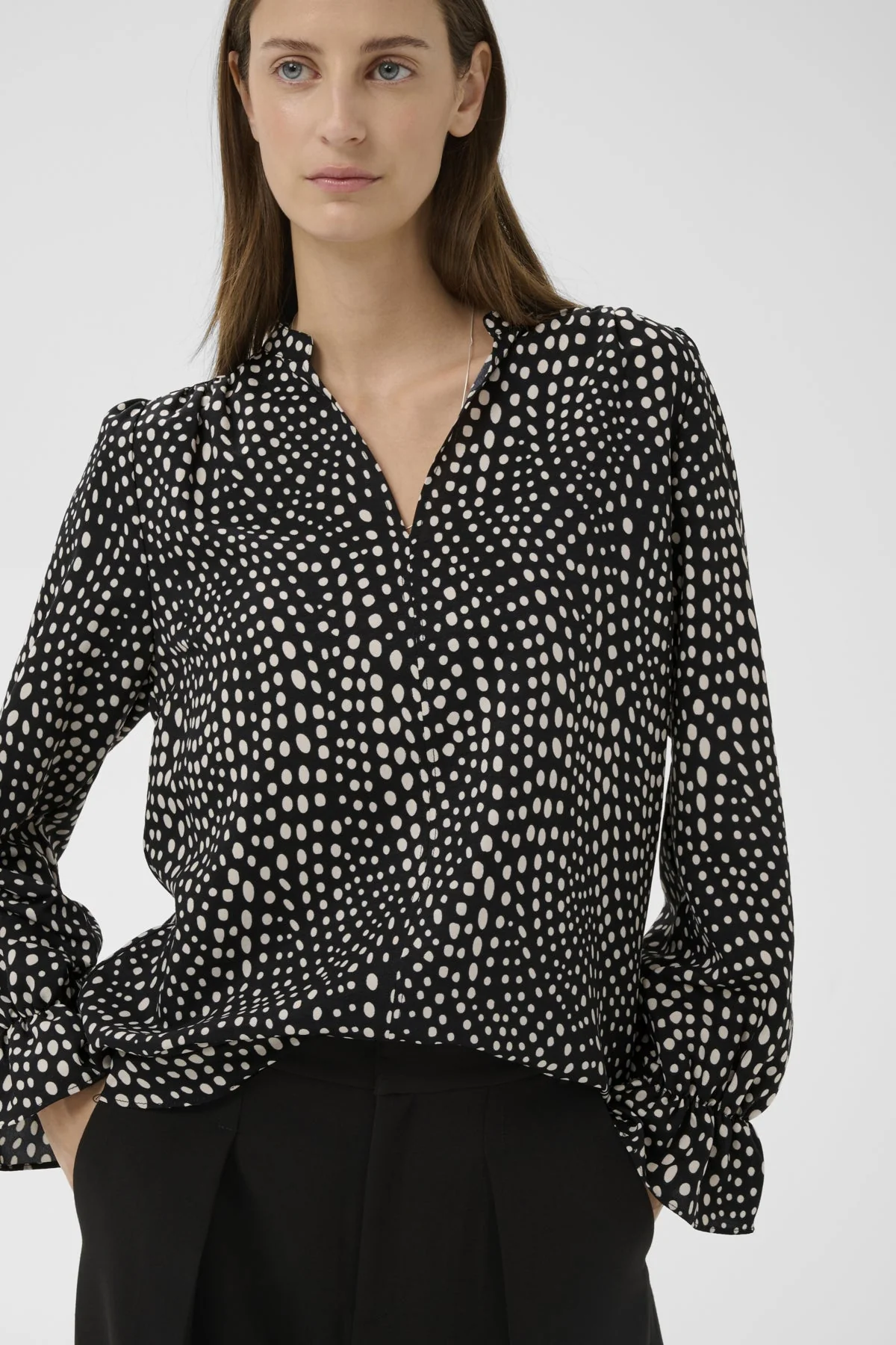 Libertyiw Blouse Black Faded Dot - Image 8