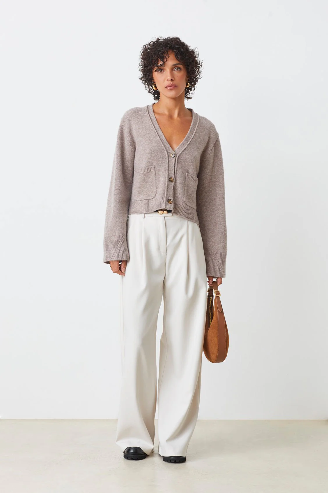 Galiega Cardigan Taupe - Image 2