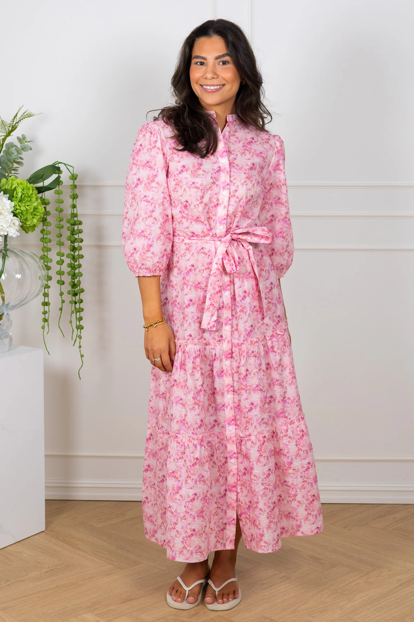 Kate Long Dress Rose/Hot Pink - Image 4