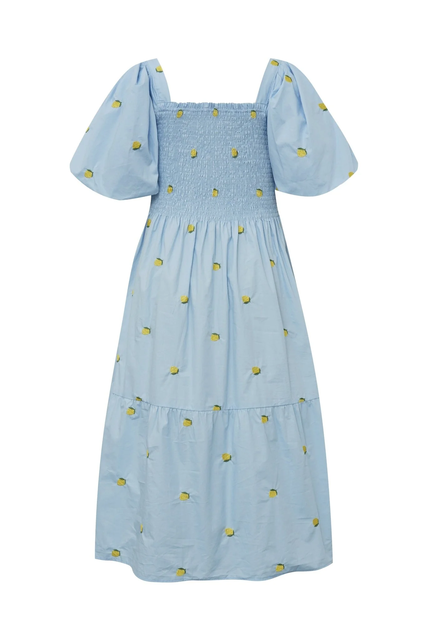 Cheri Fruit Dress Light Blue/Yellow - Image 9