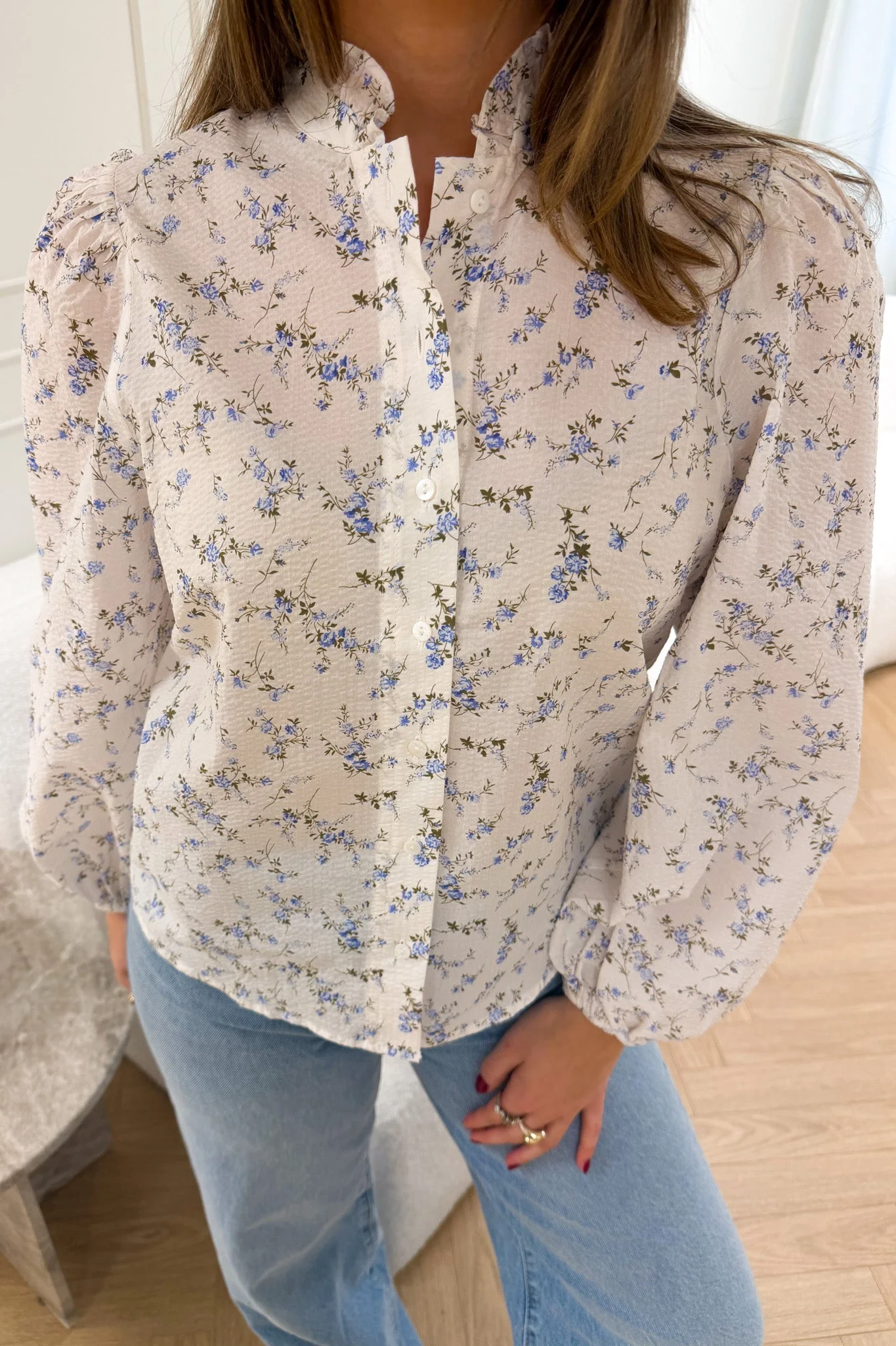 Tiffany New Shirt Off White/Blue - Image 5