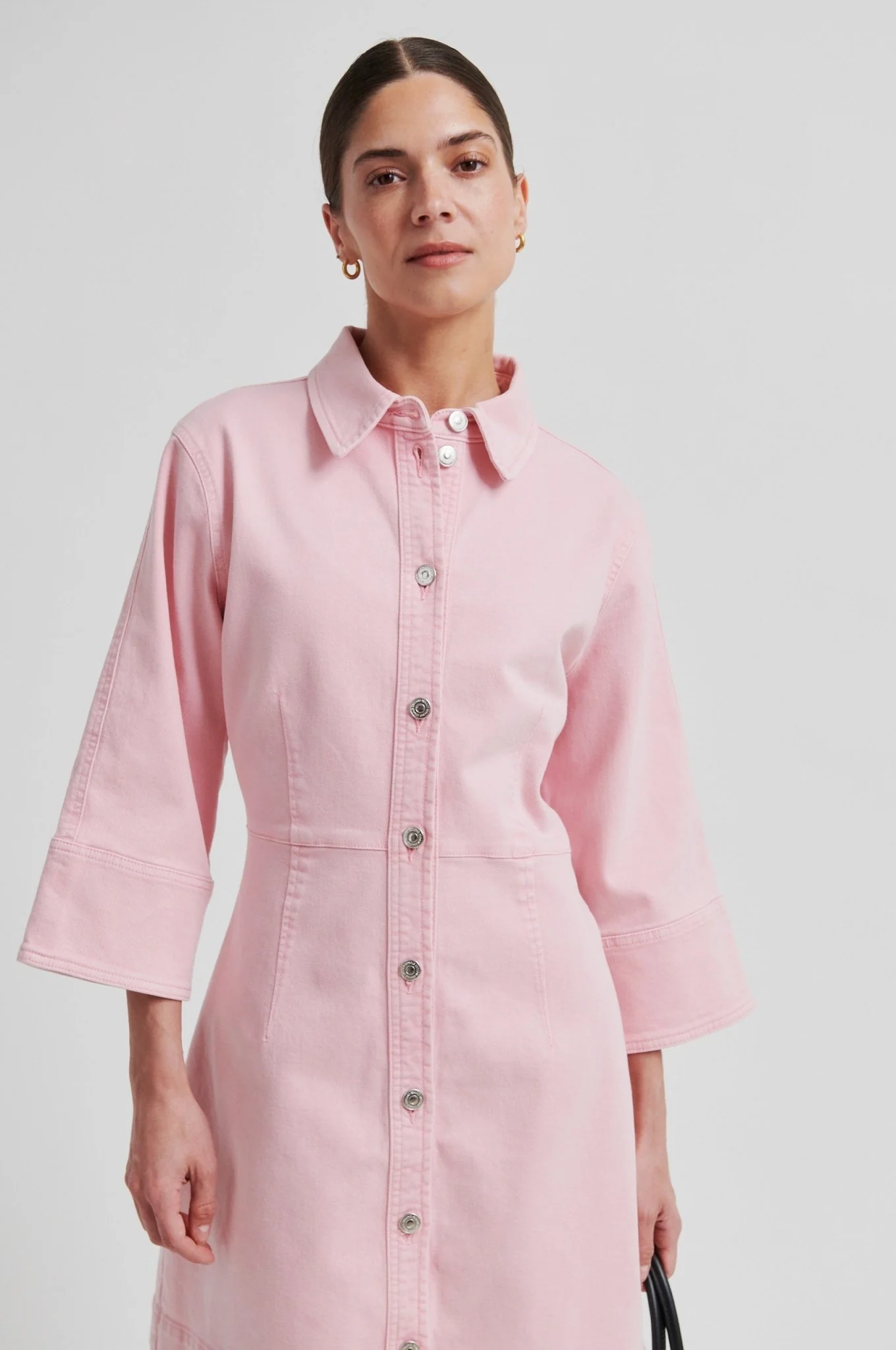 Isella Denim Dress Pale Lilac - Image 4