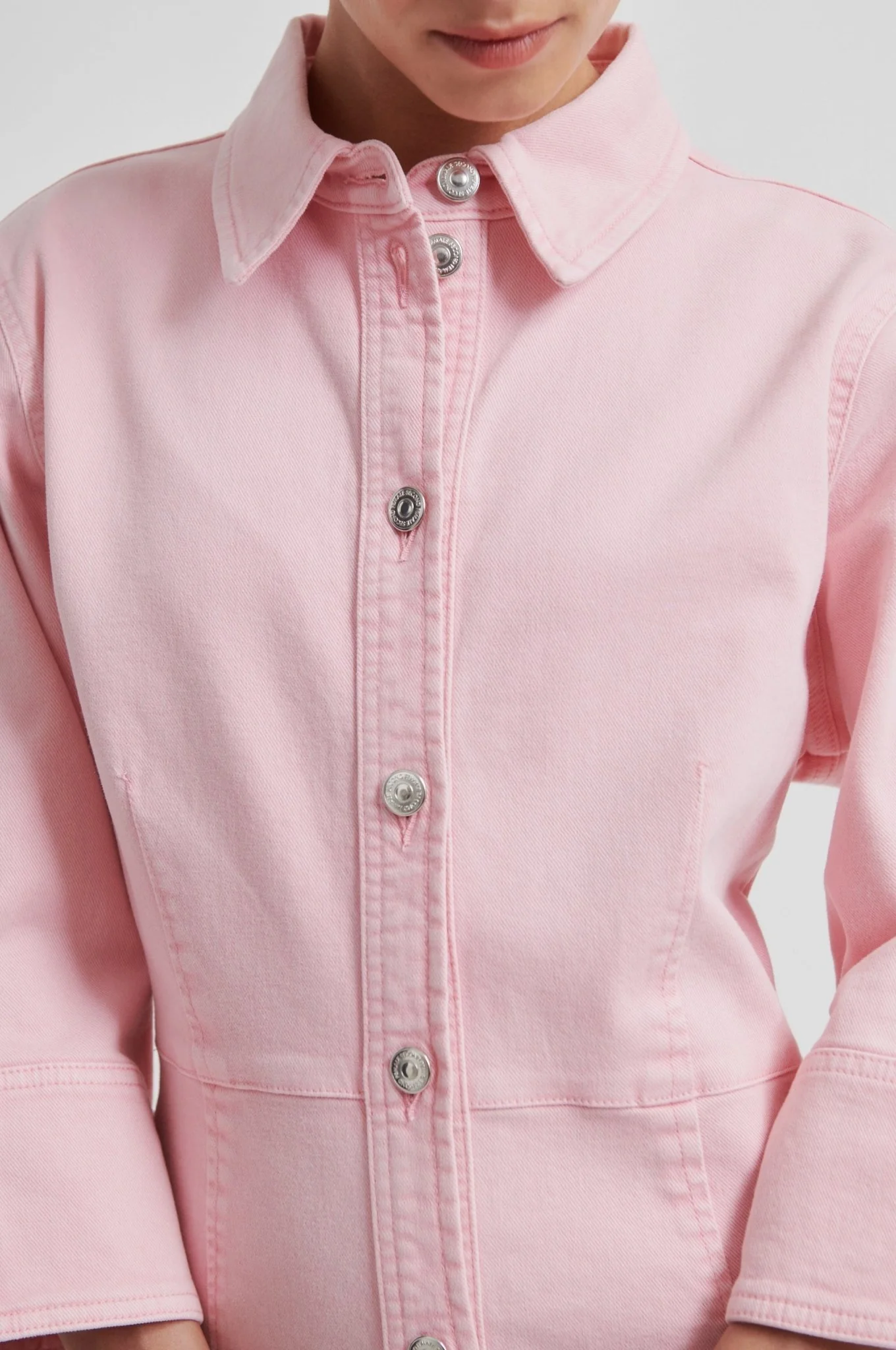 Isella Denim Dress Pale Lilac - Image 5