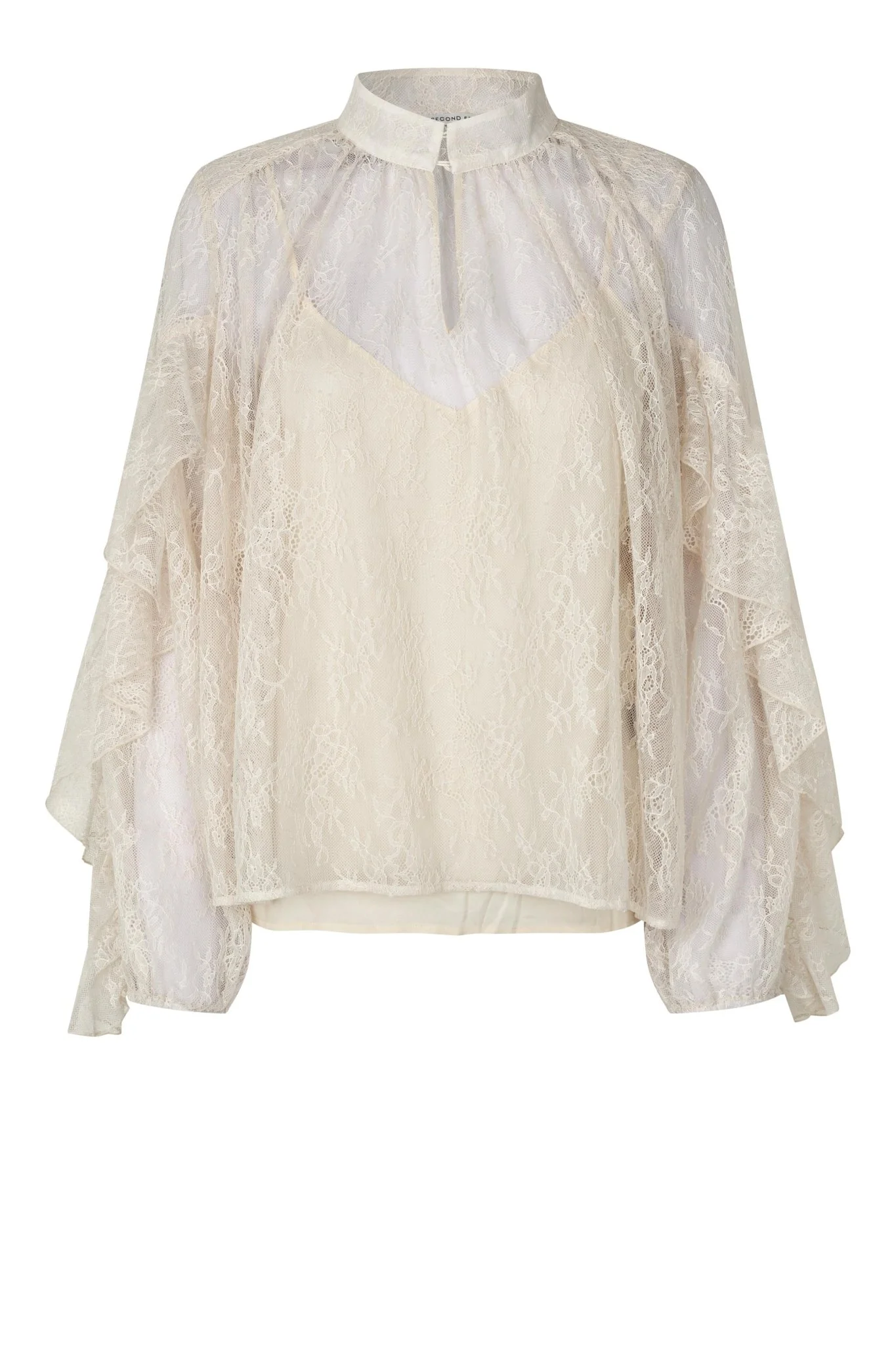 Sybell Lace Blouse Soft Beige