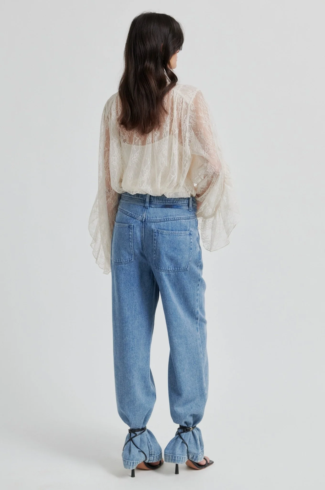 Sybell Lace Blouse Soft Beige - Image 6