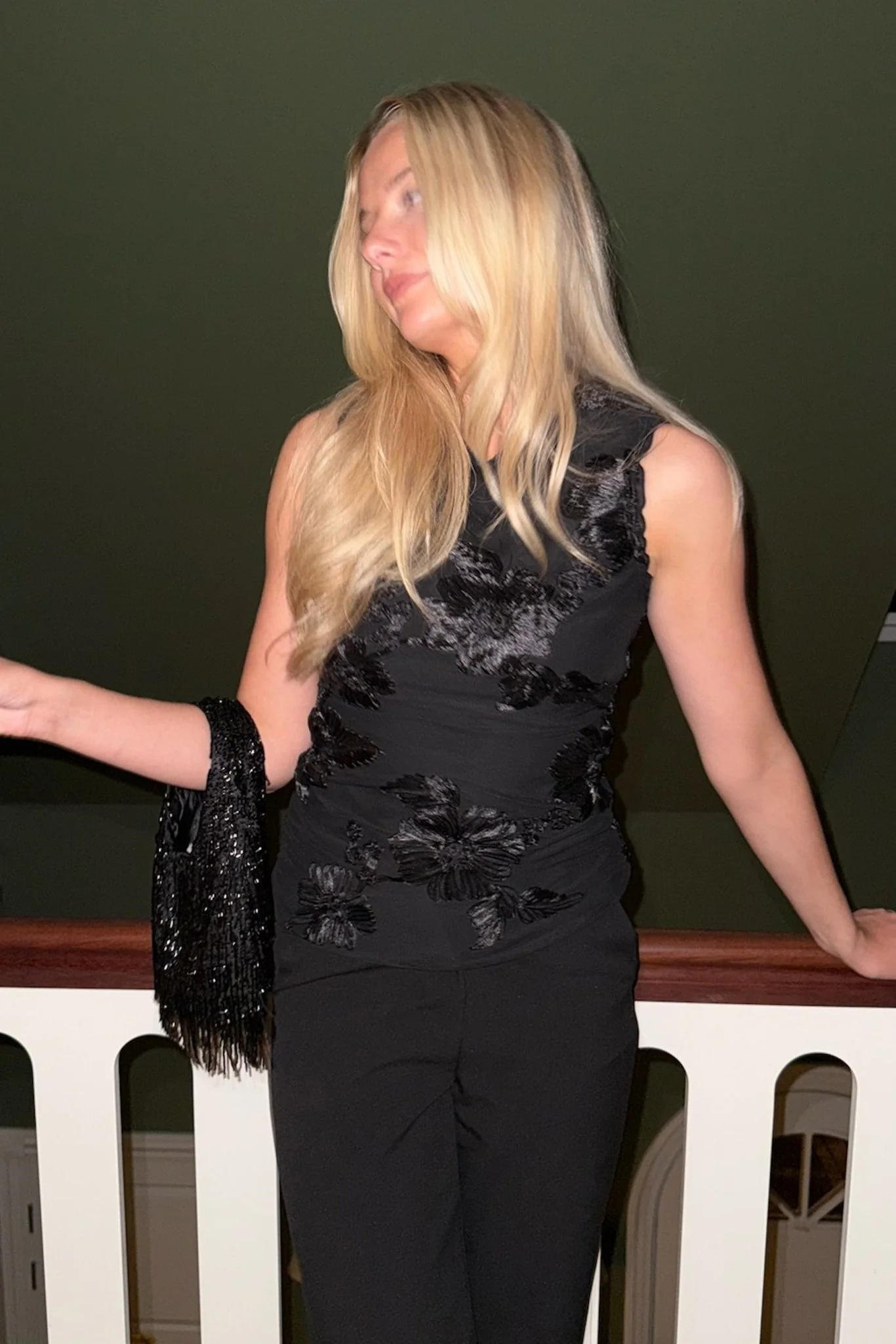 Mira Mesh Top Black Flower - Image 5