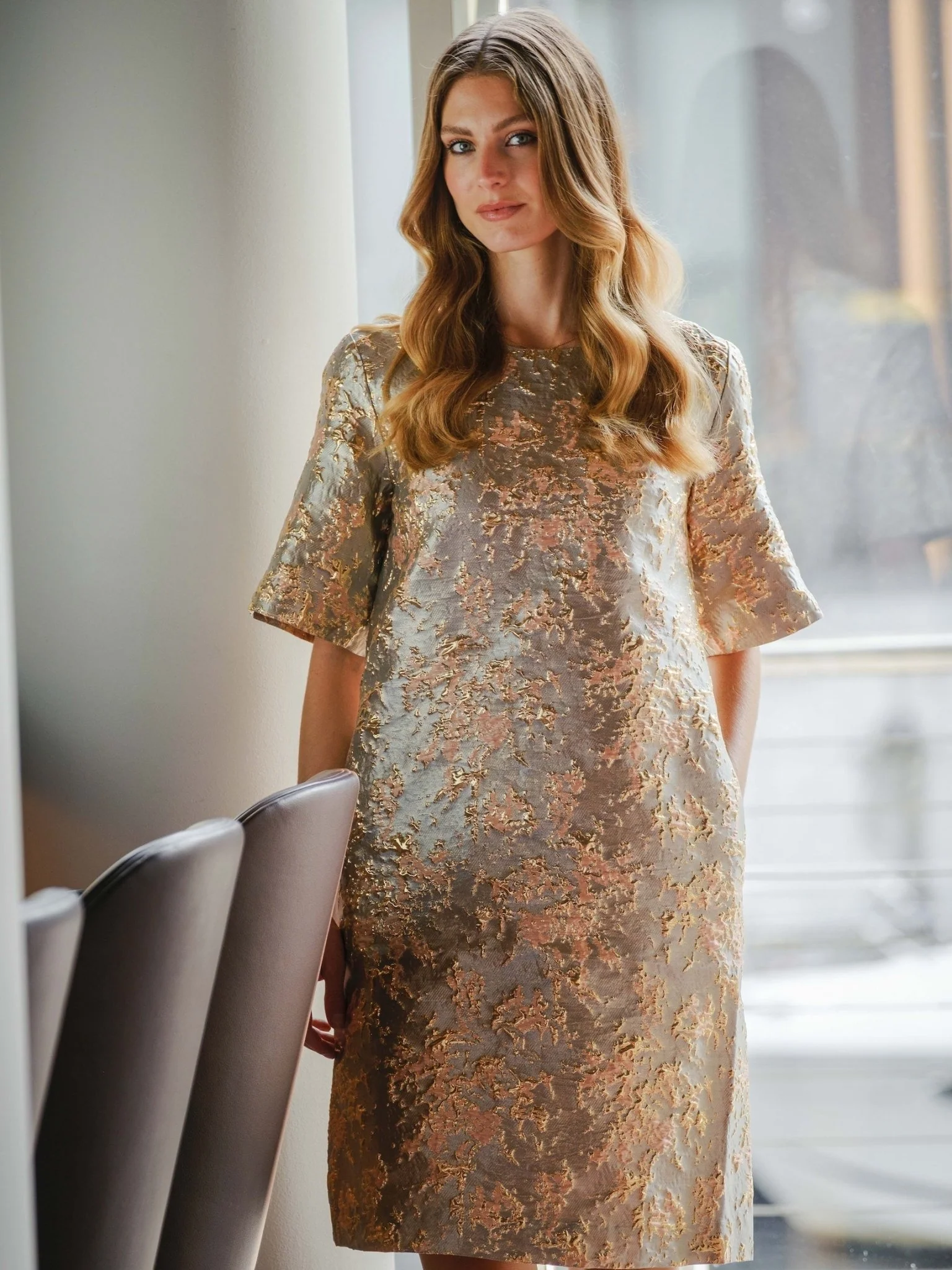 Leonora Dress Pale Rose - Image 3