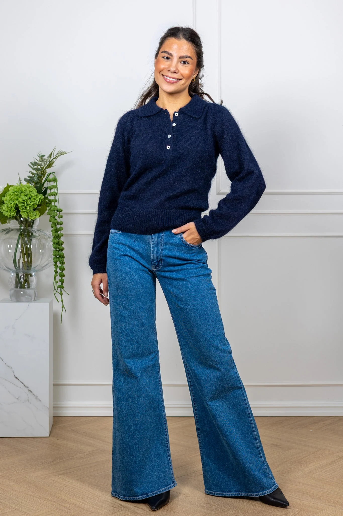 Rose Pullover Navy - Image 3