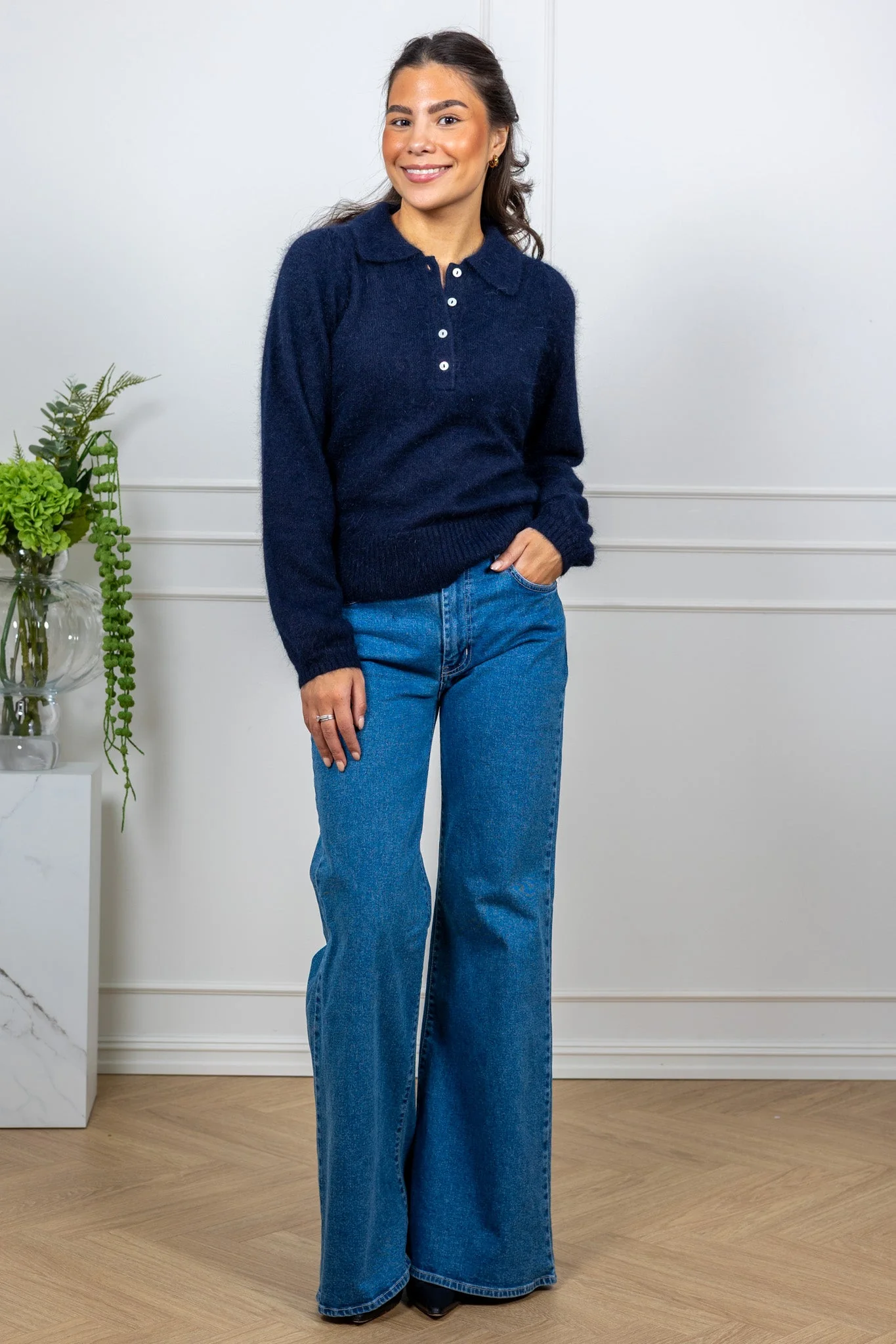 Rose Pullover Navy - Image 4