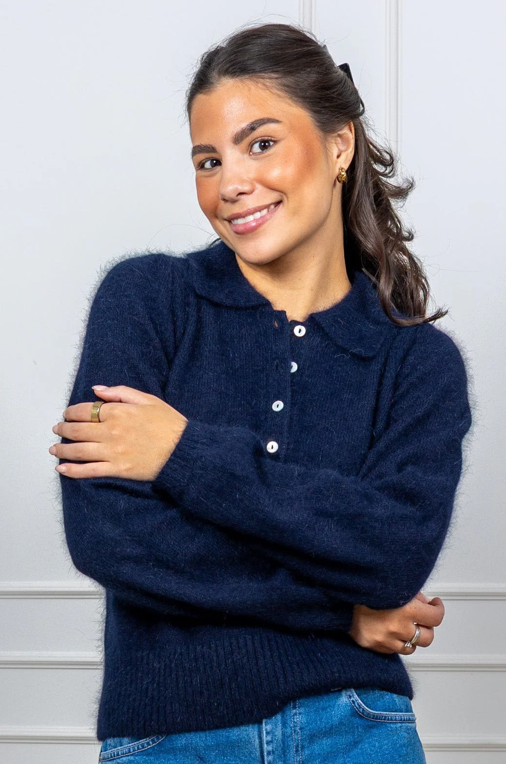 Rose Pullover Navy - Image 5