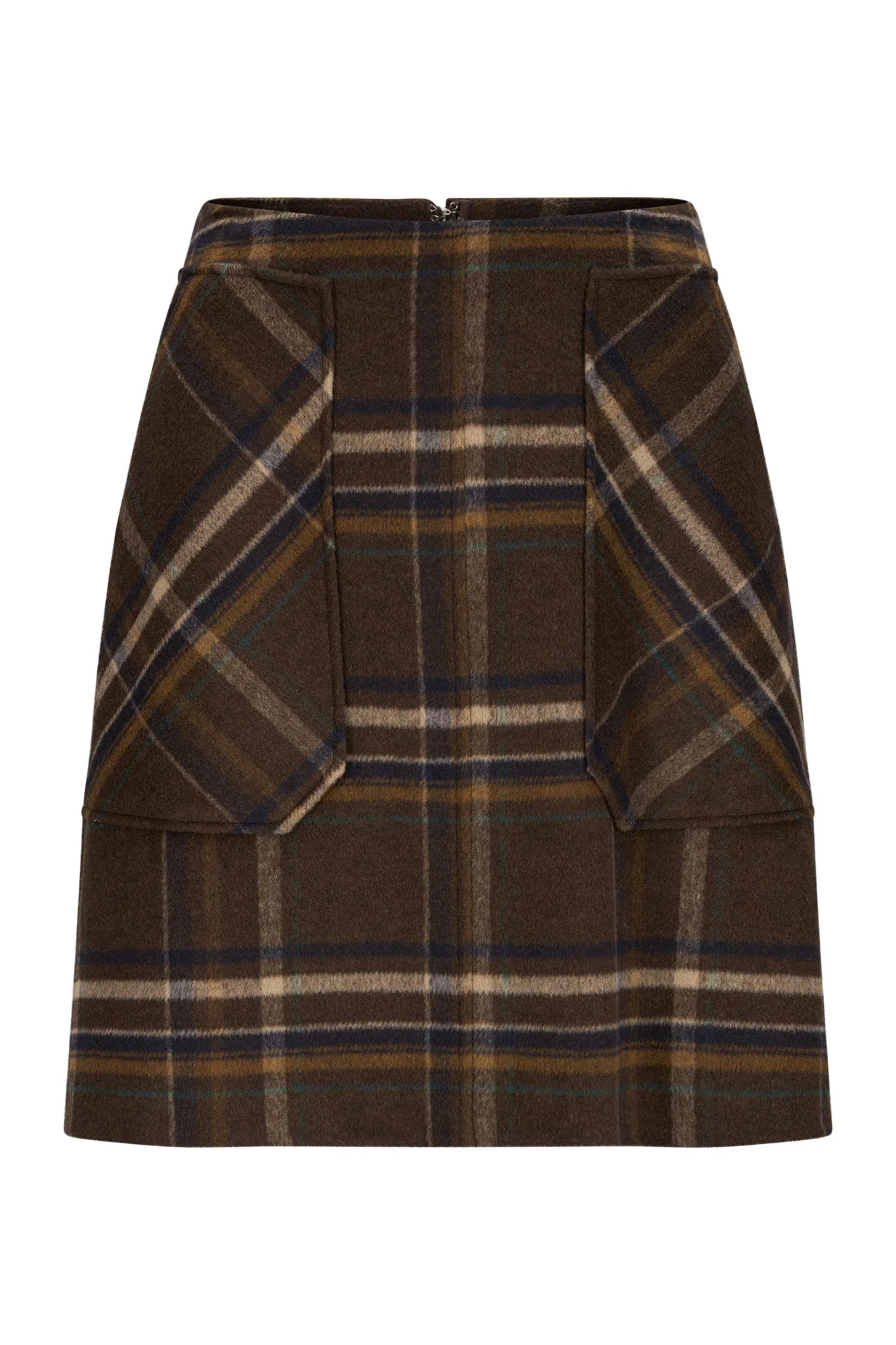 Adam Check Skirt Coffee