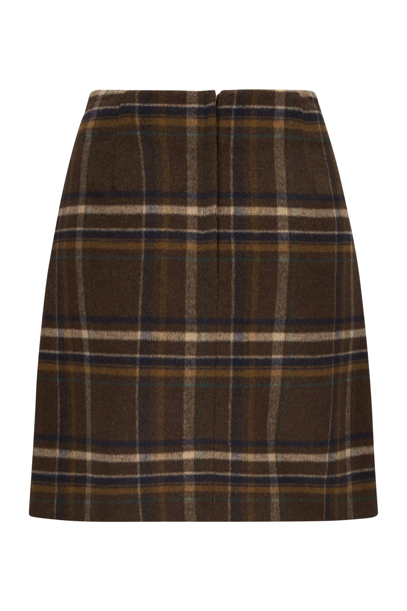 Adam Check Skirt Coffee - Image 2
