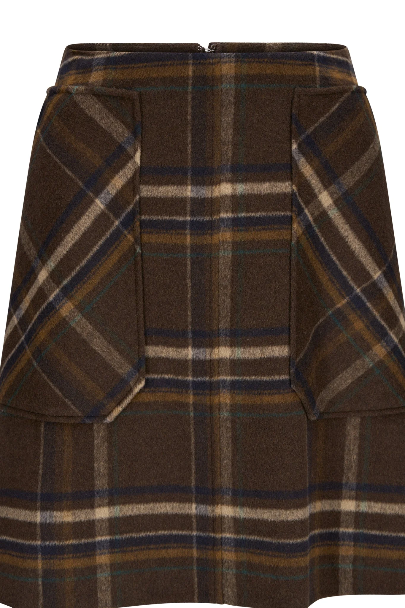 Adam Check Skirt Coffee - Image 4