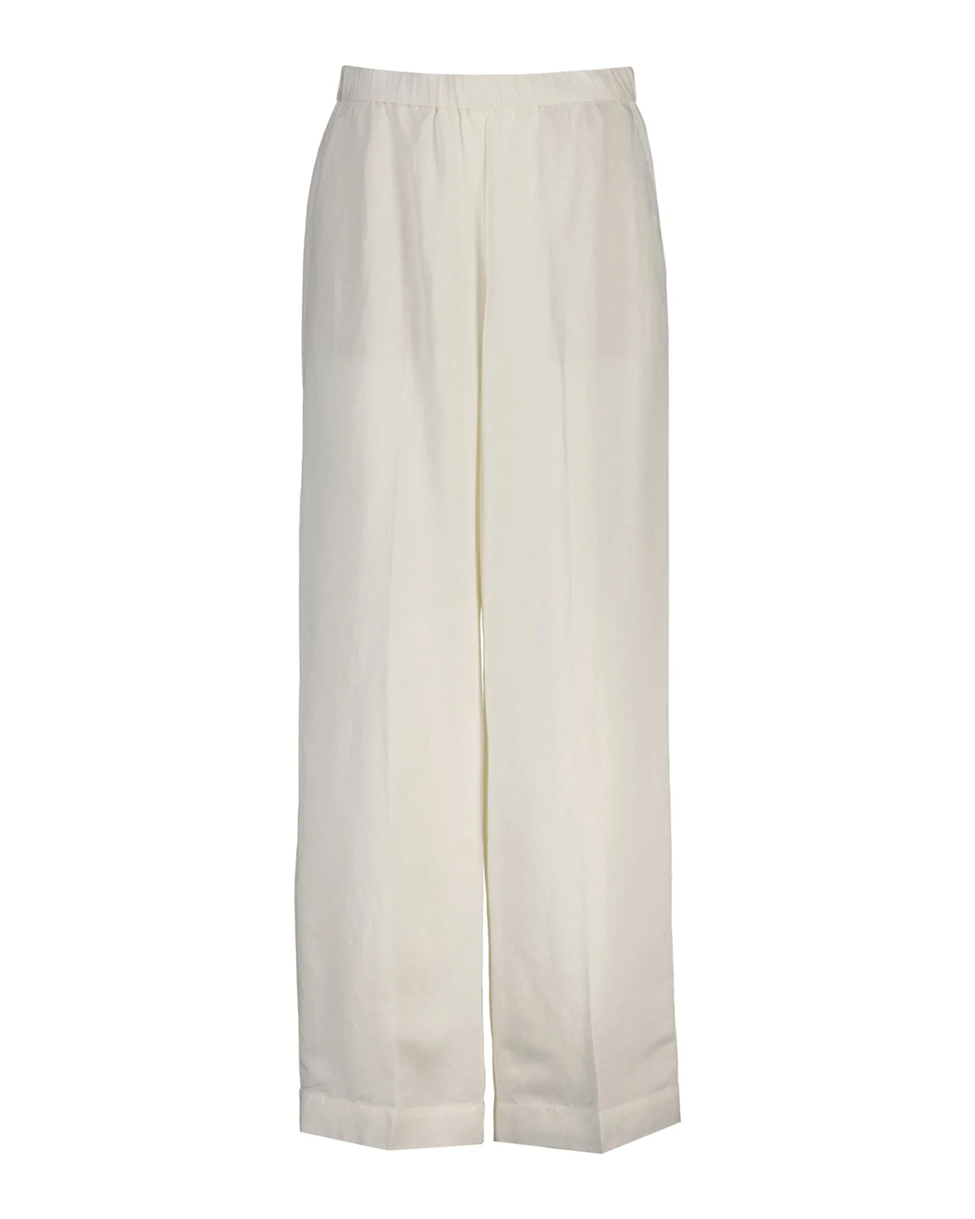 Linen Blend Pull On Pants Eggshell