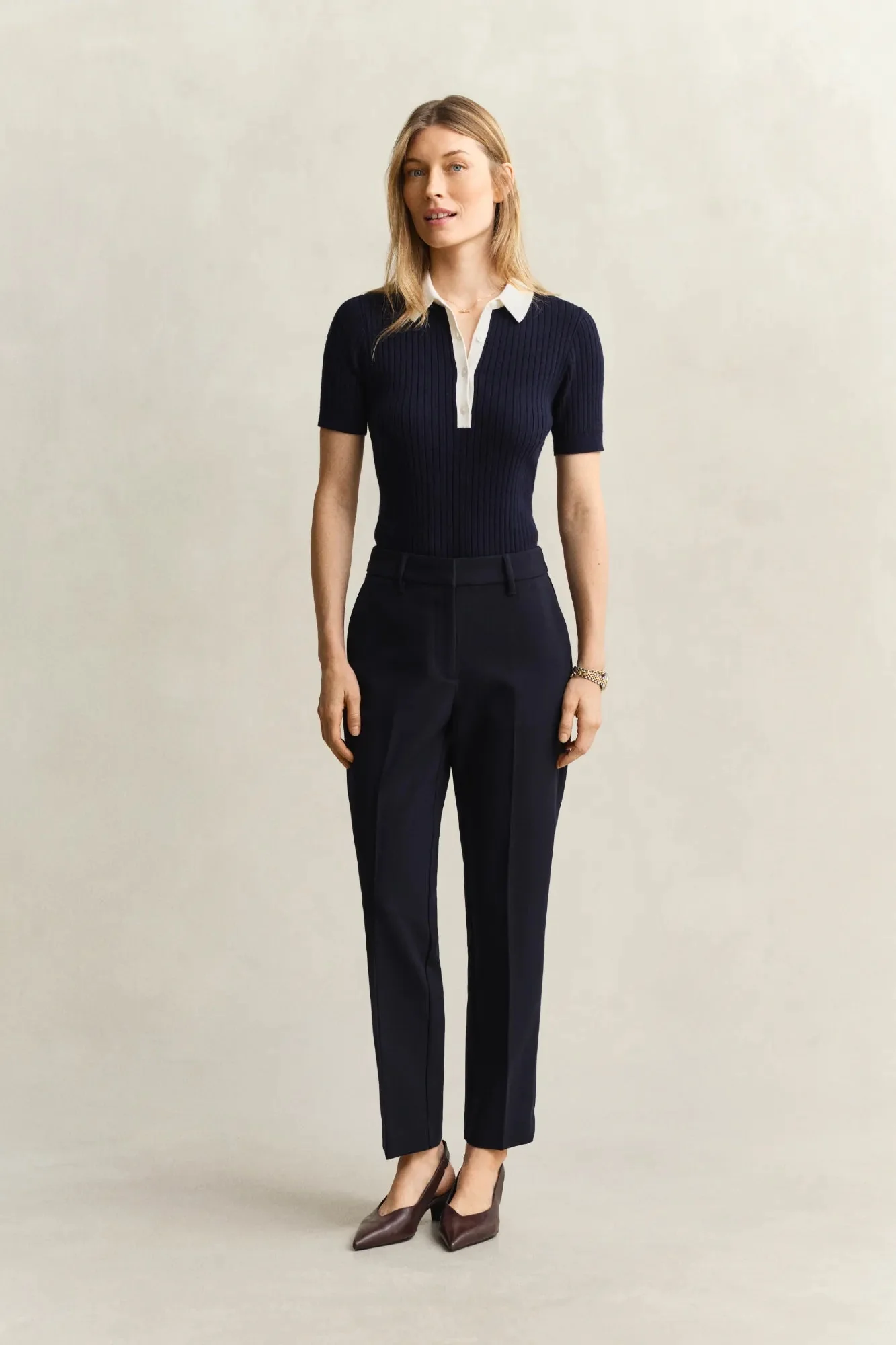 Fluid Slim Slack Pants Evening Blue - Image 2