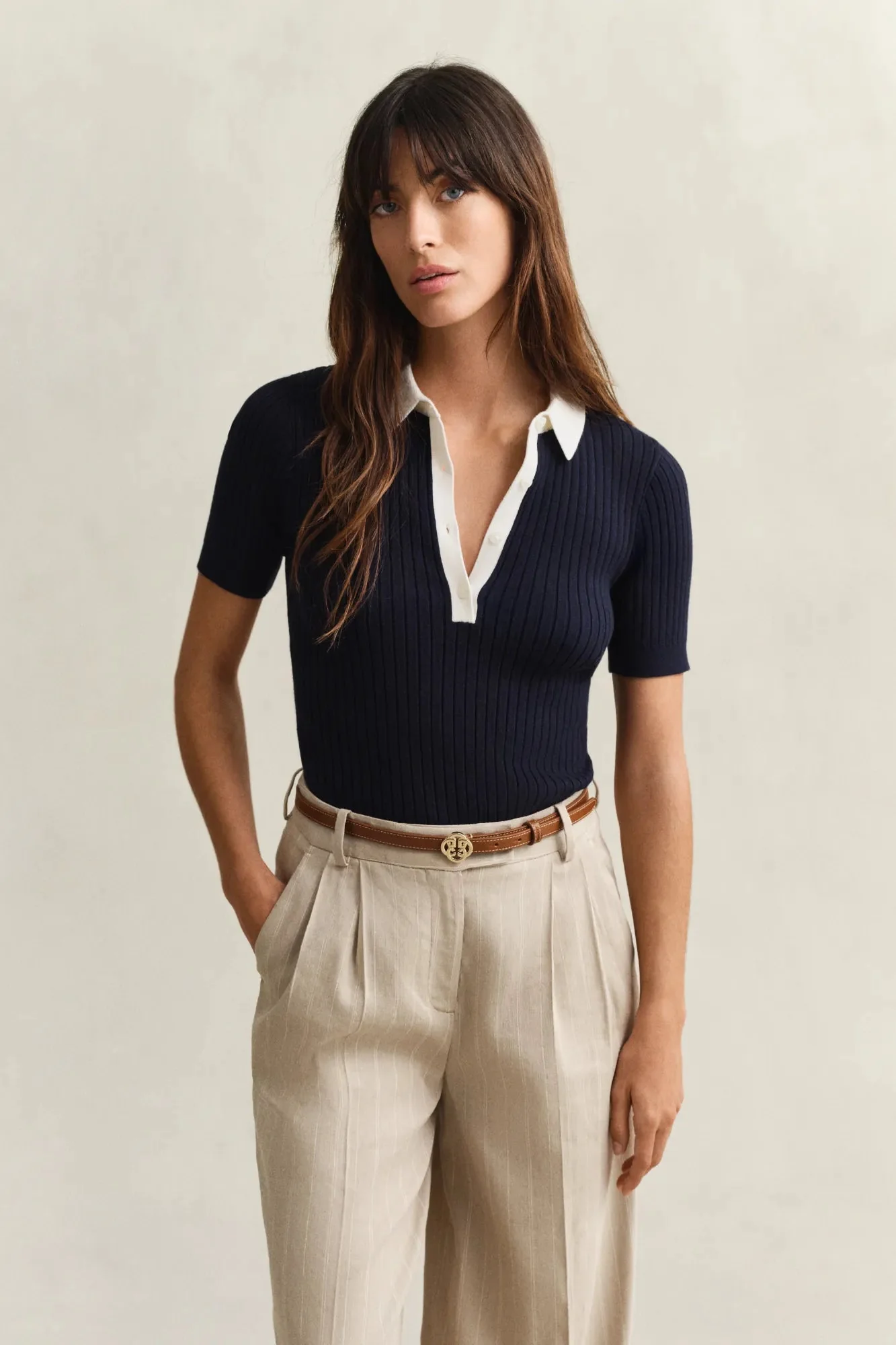 Rib Knit Ss Rugger Evening Blue - Image 2