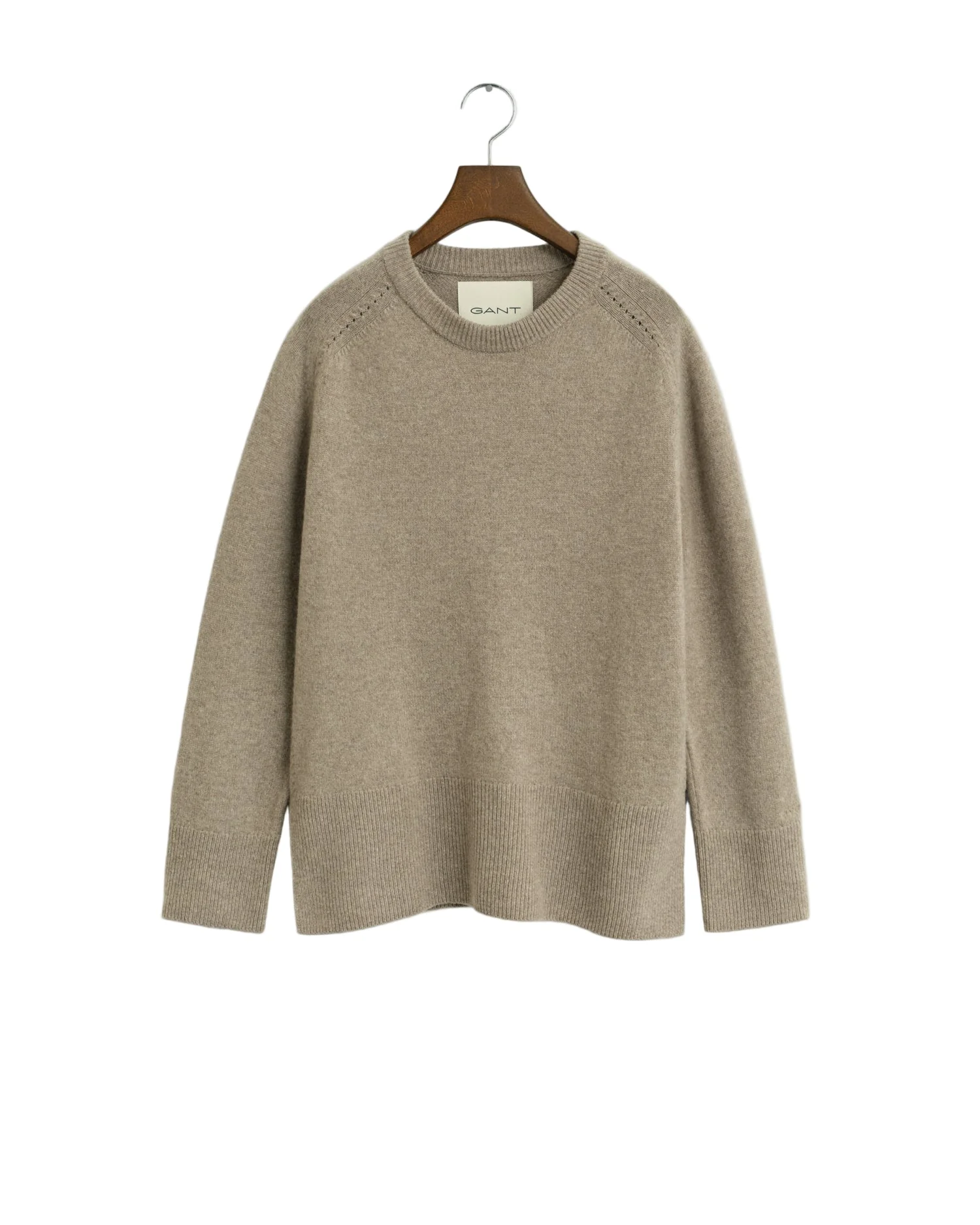 Soft Wool Lounge C-Neck Taupe Beige