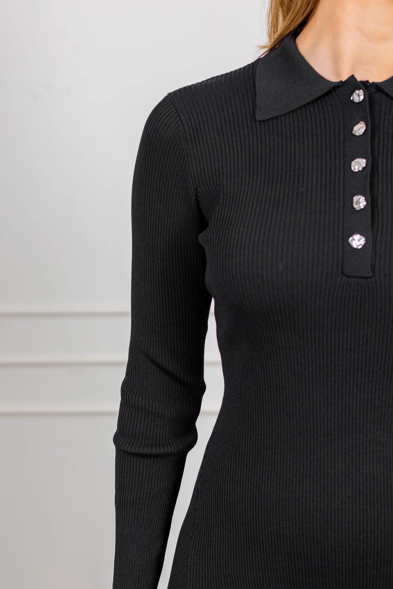 Nama Ls Knit Dress Black - Image 8