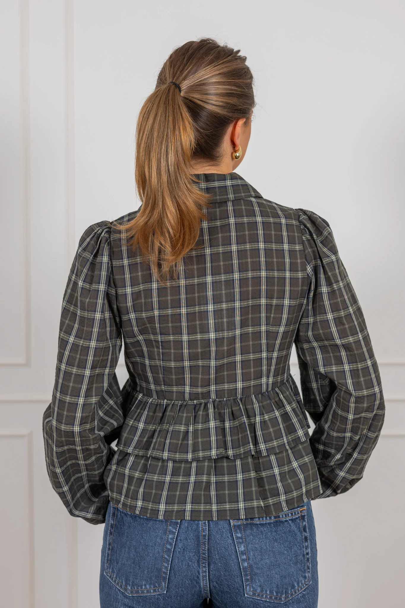 Cinna Ls Tie Top Forest Night Cinna Checks - Image 5
