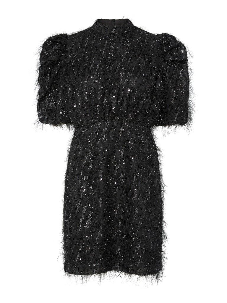 Ilza 2/4 Sequin Dress Black - Image 2