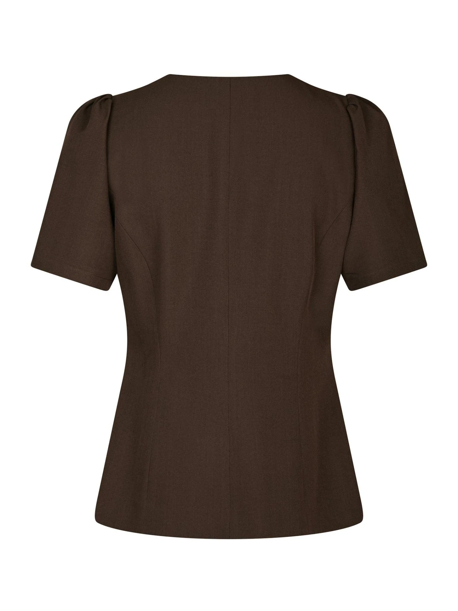 Jules Structure Blouse Dark Brown - Image 12