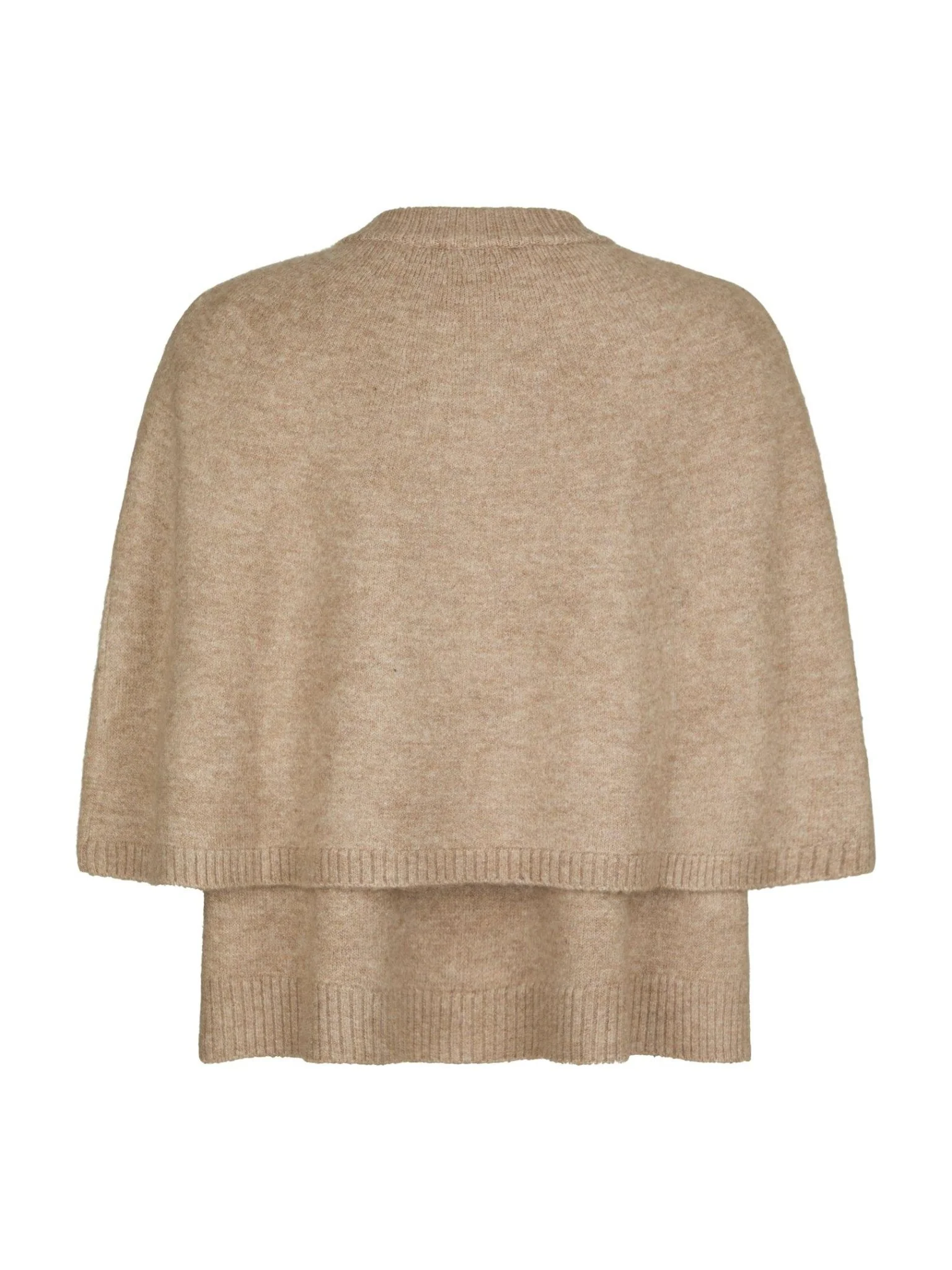 Josei Double Knit Cape Beige Melange - Image 6