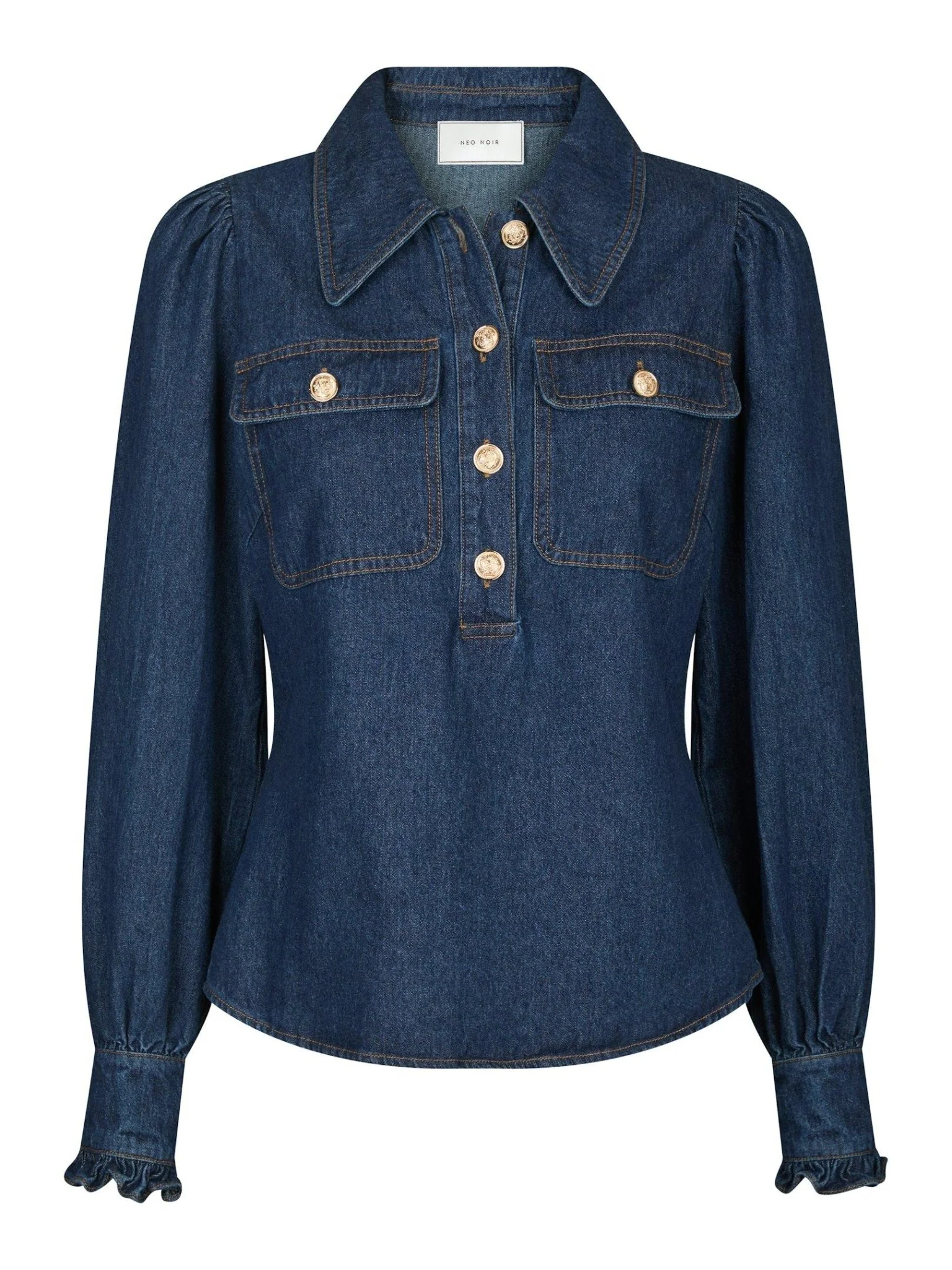 Lio Denim Blouse Blue - Image 2