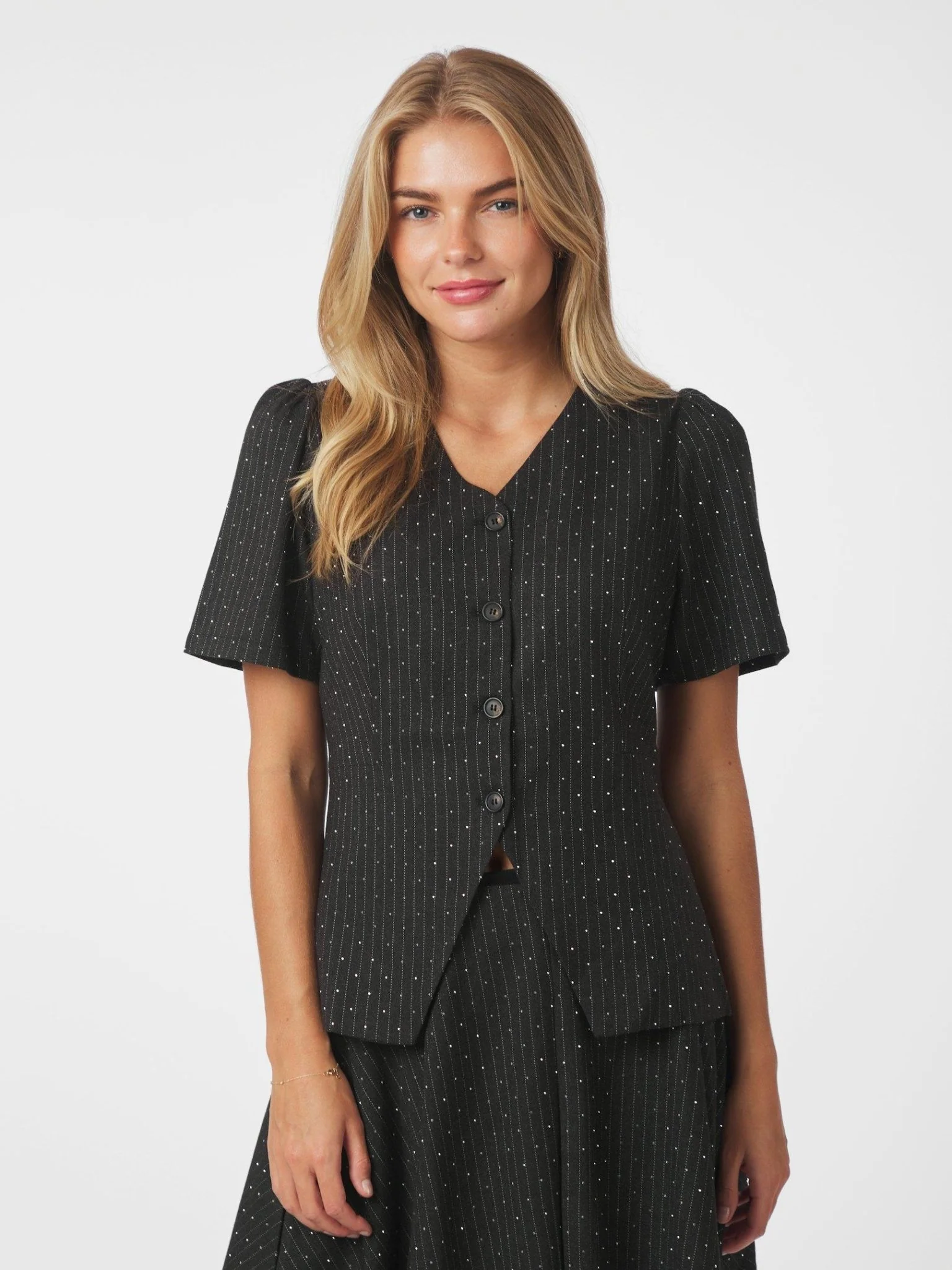 Jules B Pinstripe Blouse Antracit - Image 7