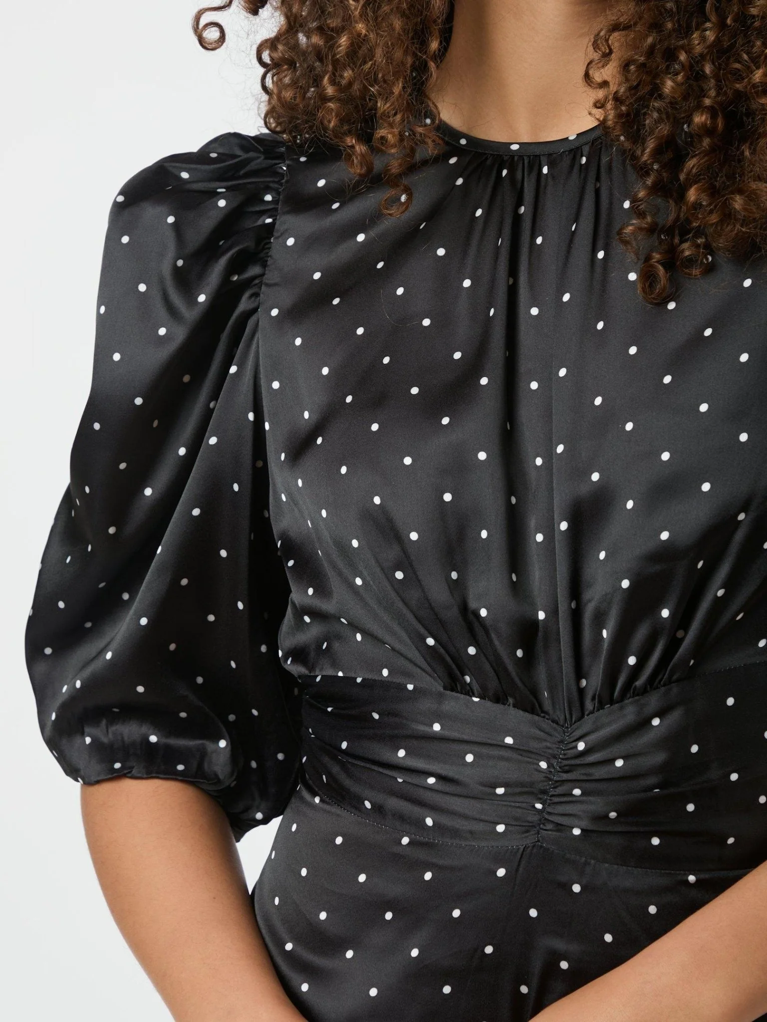 Kikka Dot Dress Black - Image 7