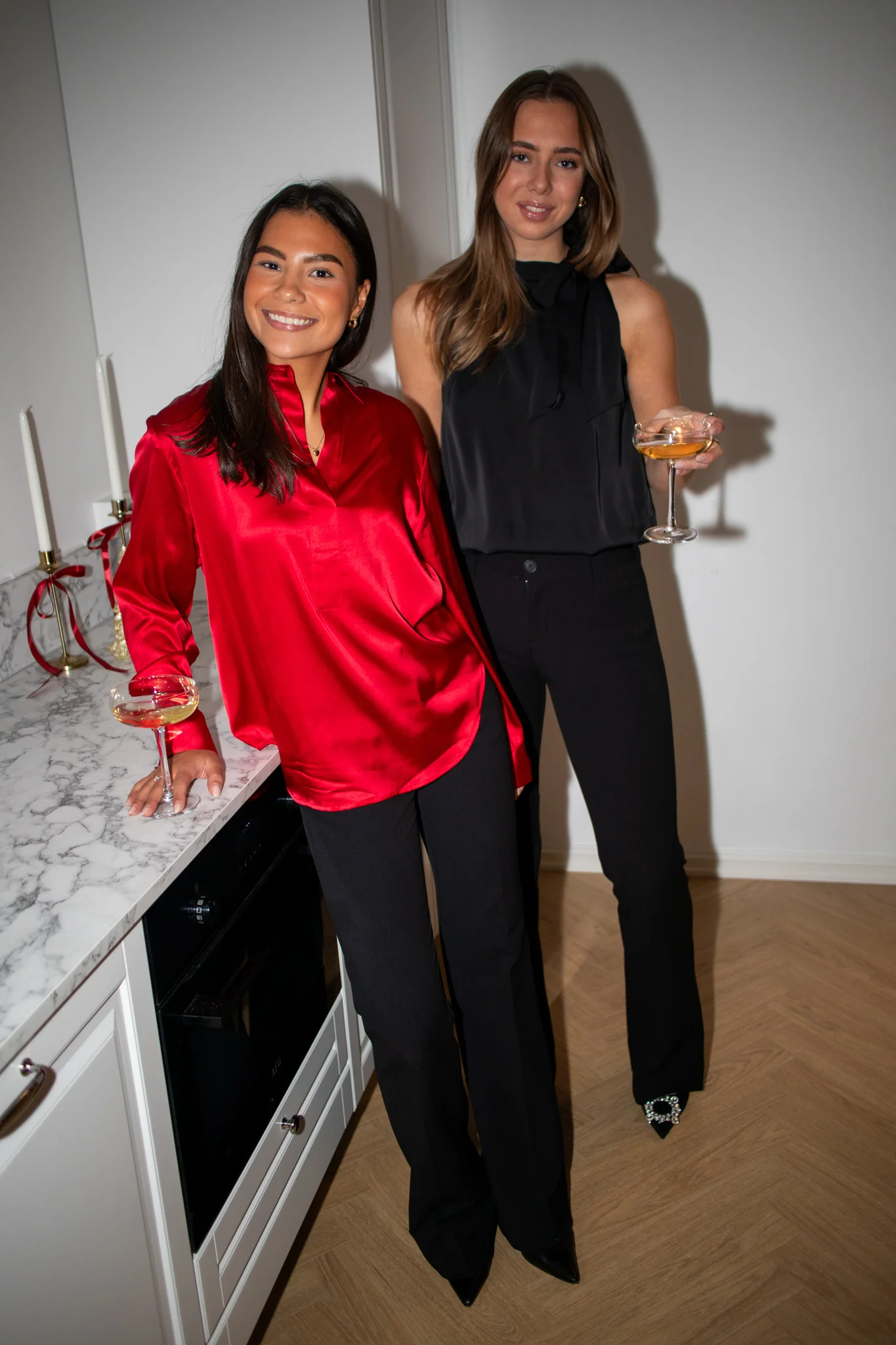 Veda Drapy Satin Top Black - Image 6