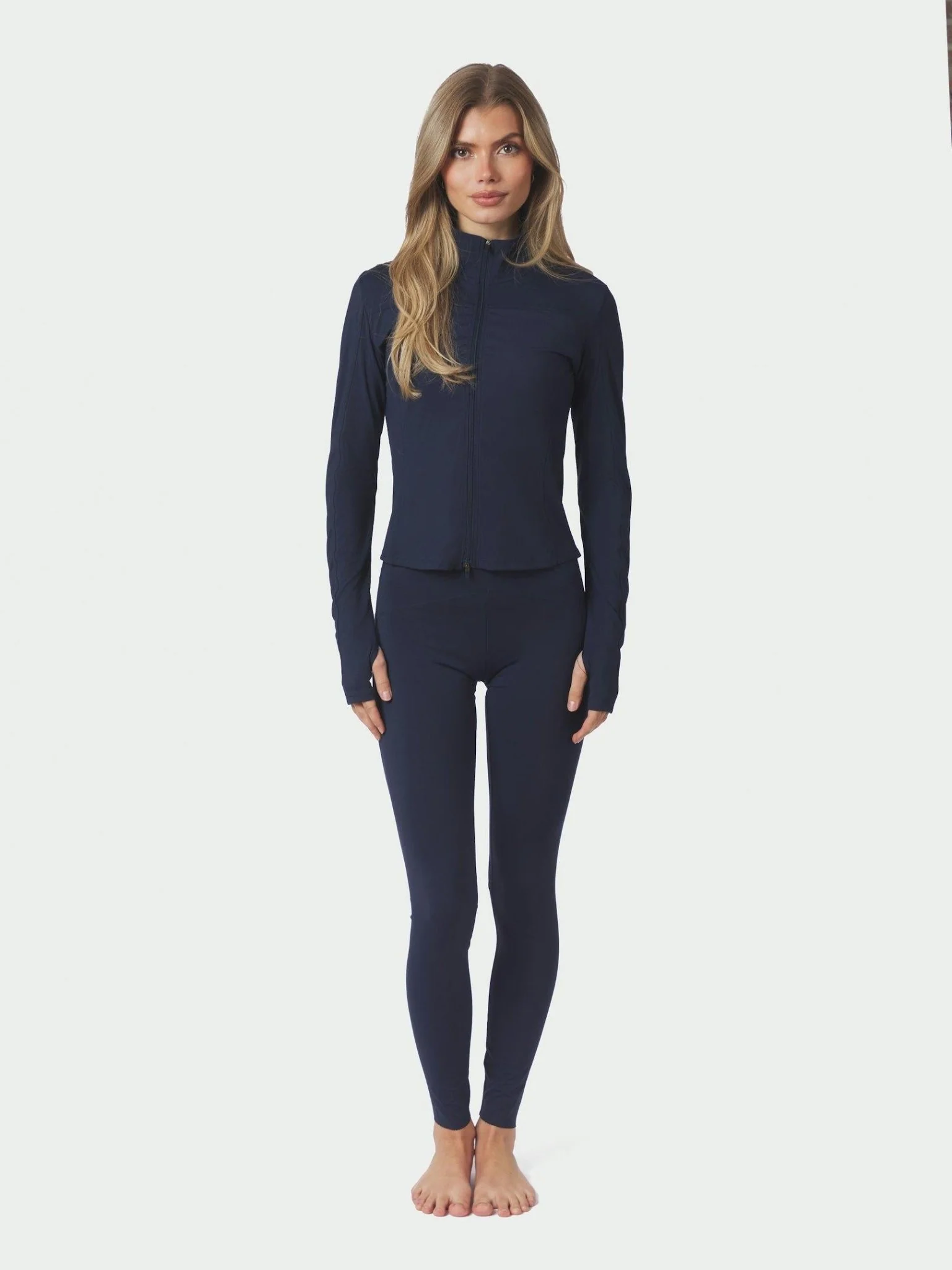 Nolana Zip Blouse Navy - Image 5