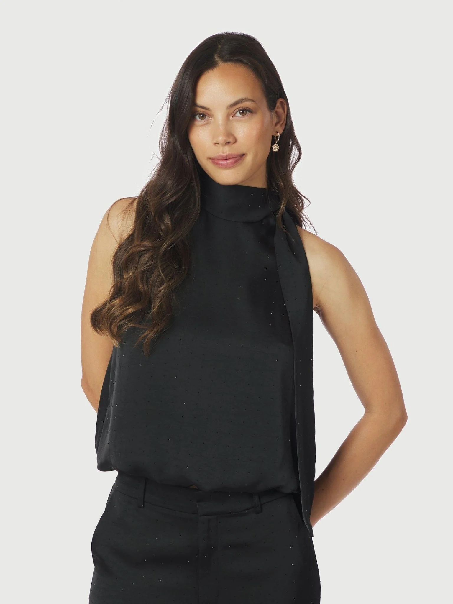 Veda Heavy Sateen Bedaz Top Black - Image 5