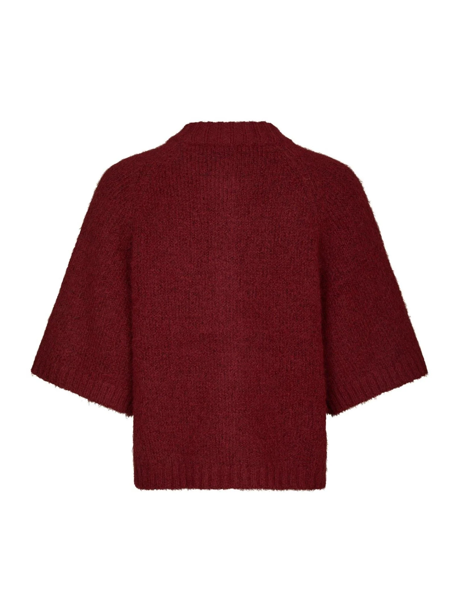 Benuta Fluffy Knit Cardigan Dark Red - Image 11