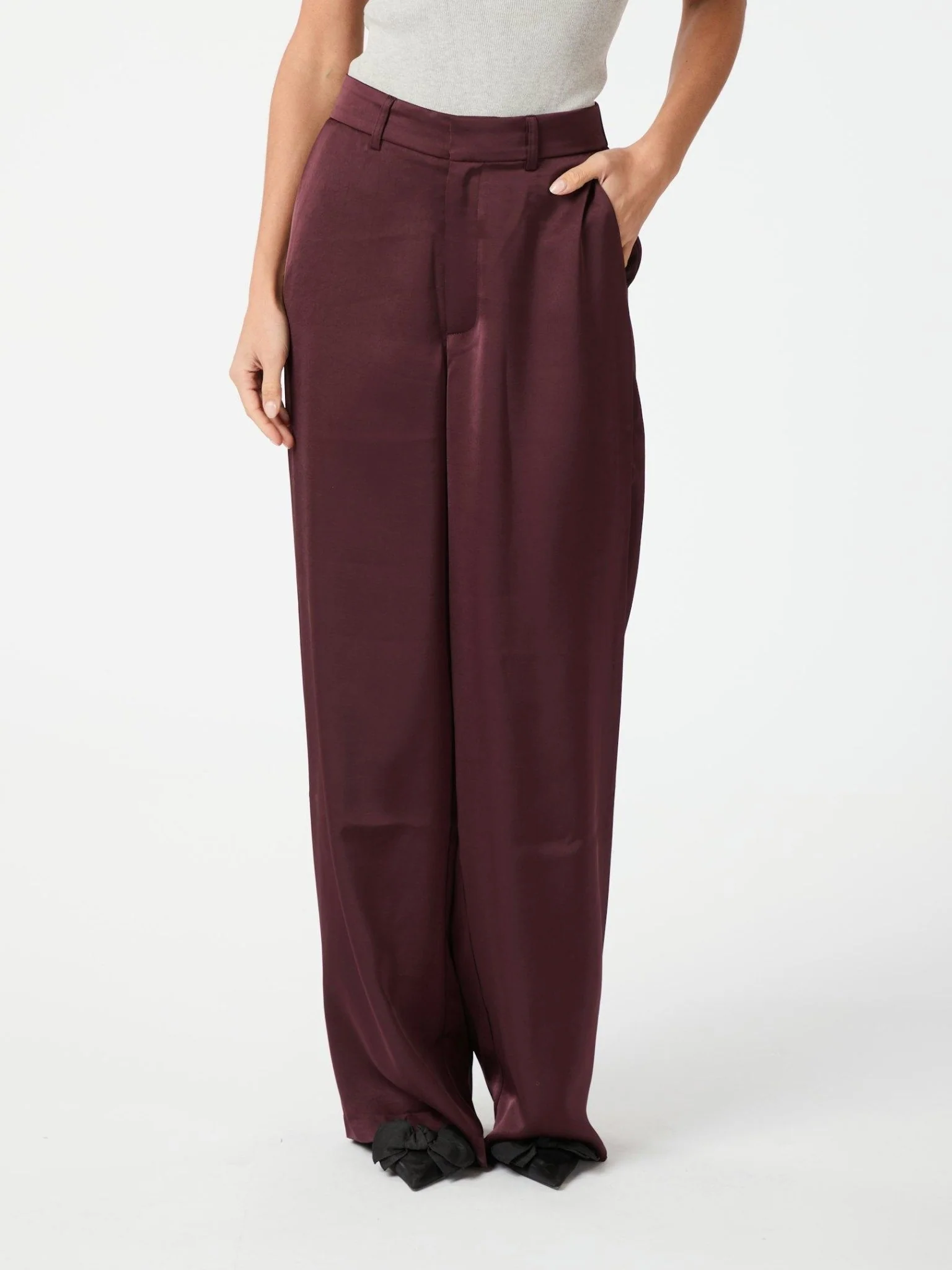 Emmett Heavy Sateen Pants Burgundy - Image 10