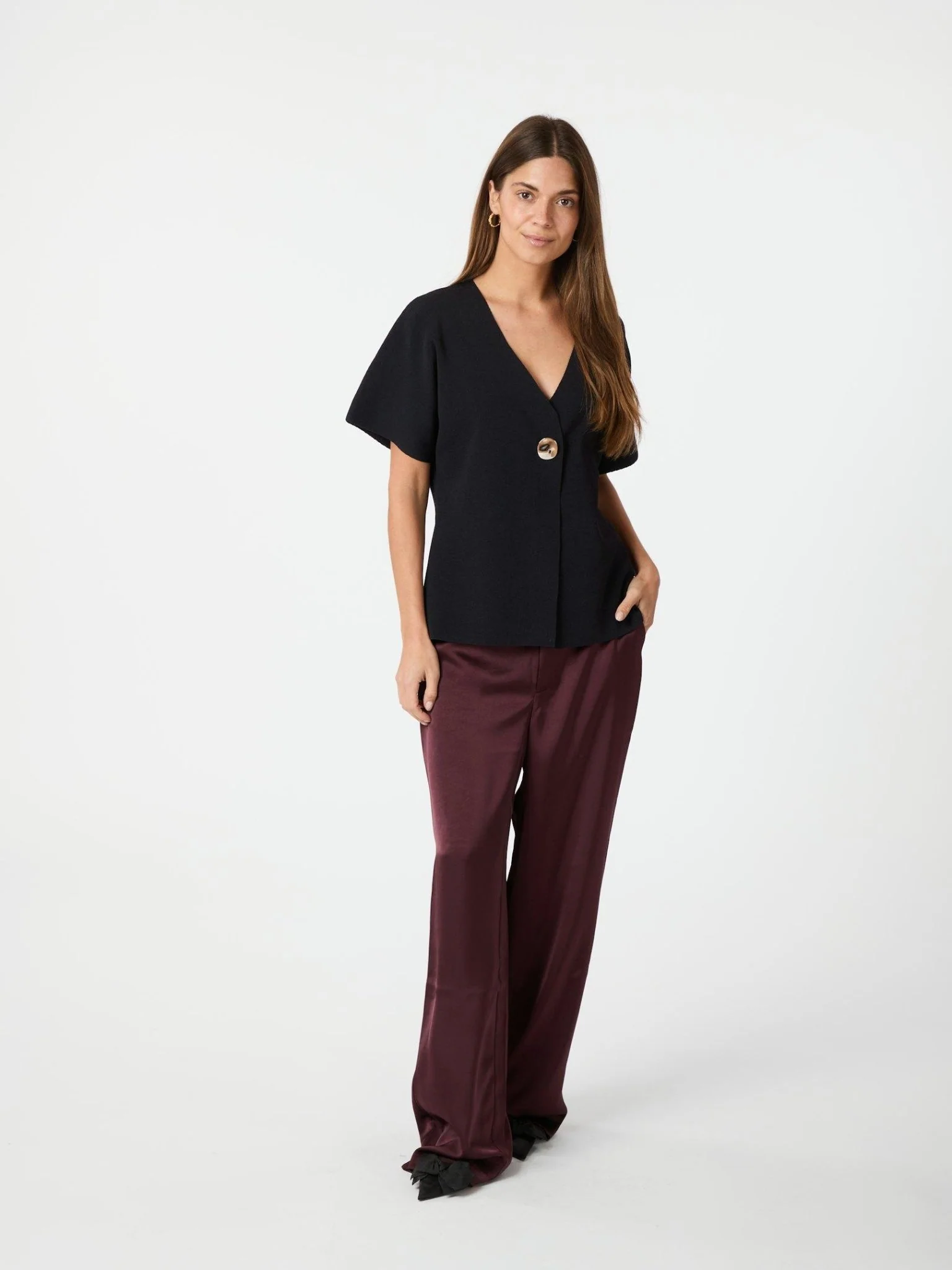 Emmett Heavy Sateen Pants Burgundy - Image 9